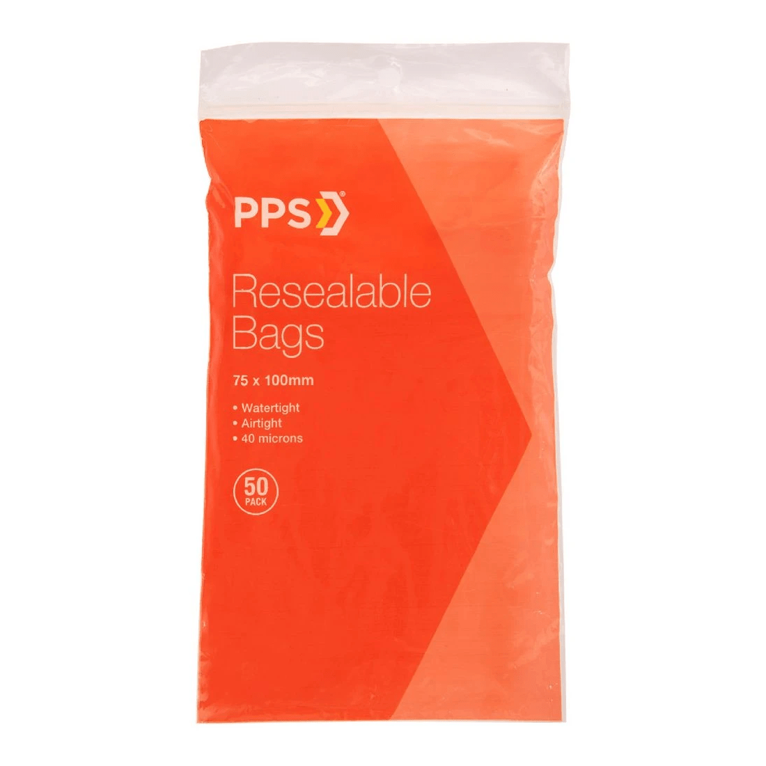1 PPS 75 x 100mm Resealable Bags 50 Pack, 1 of 3
