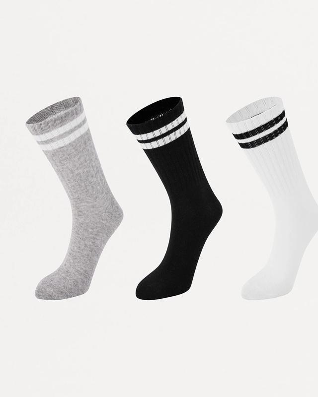 3 Pack Chunky Ribbed Full Crew S