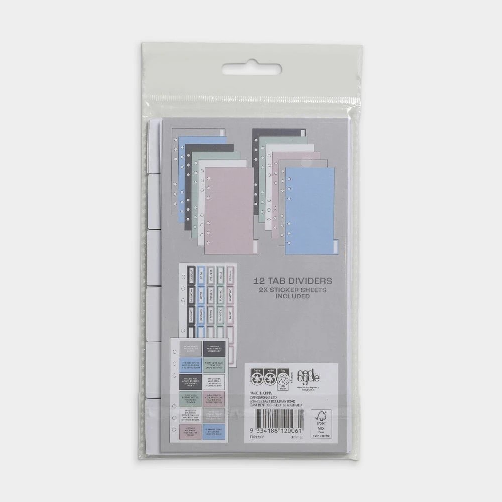 3 Otto Personal Time Planner Tab Dividers 12 Pack Pastel, 3 of 3