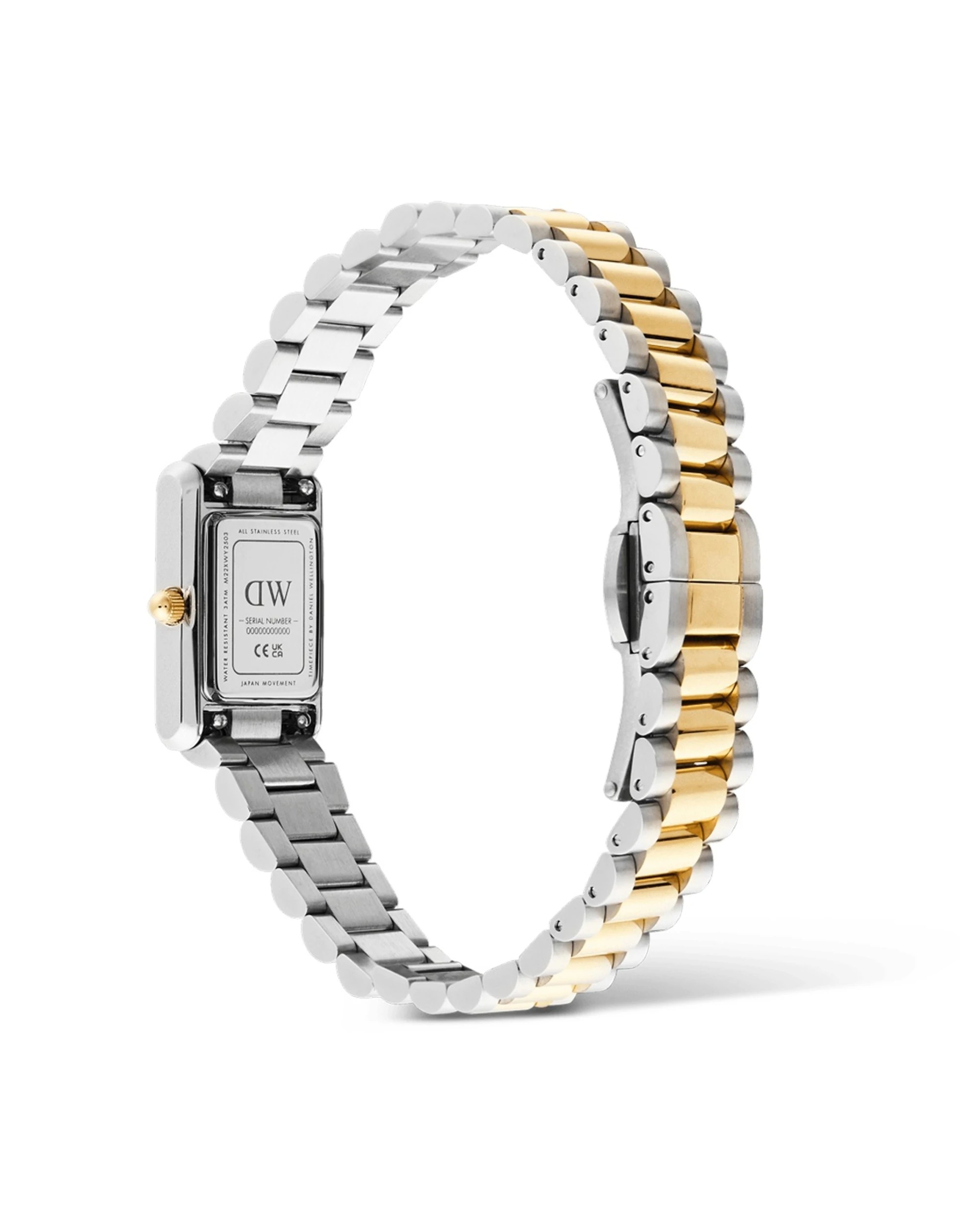 4 Daniel Wellington Bound Mini 3-Link Two-Tone Gold Silver Stainless Steel Watch 17x25.9mm, 4 of 5