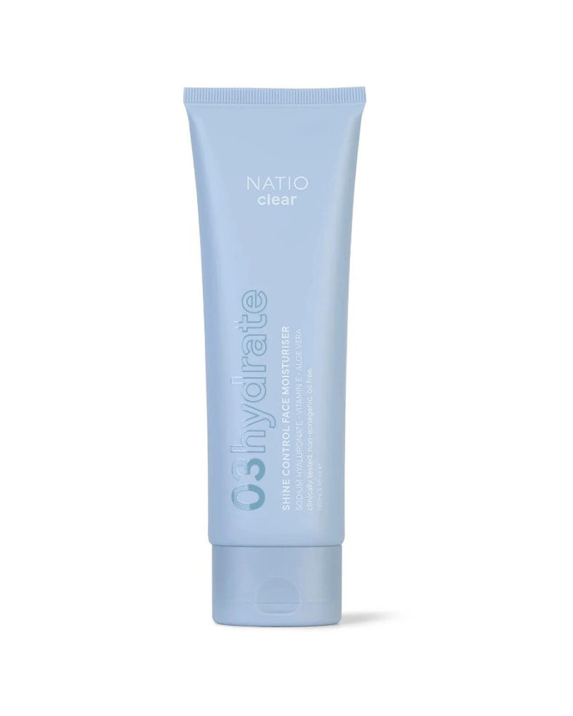 1 Natio Shine Control Face Moisturiser Non Acnegenic Skincare 100ml - Blue, 1 of 1