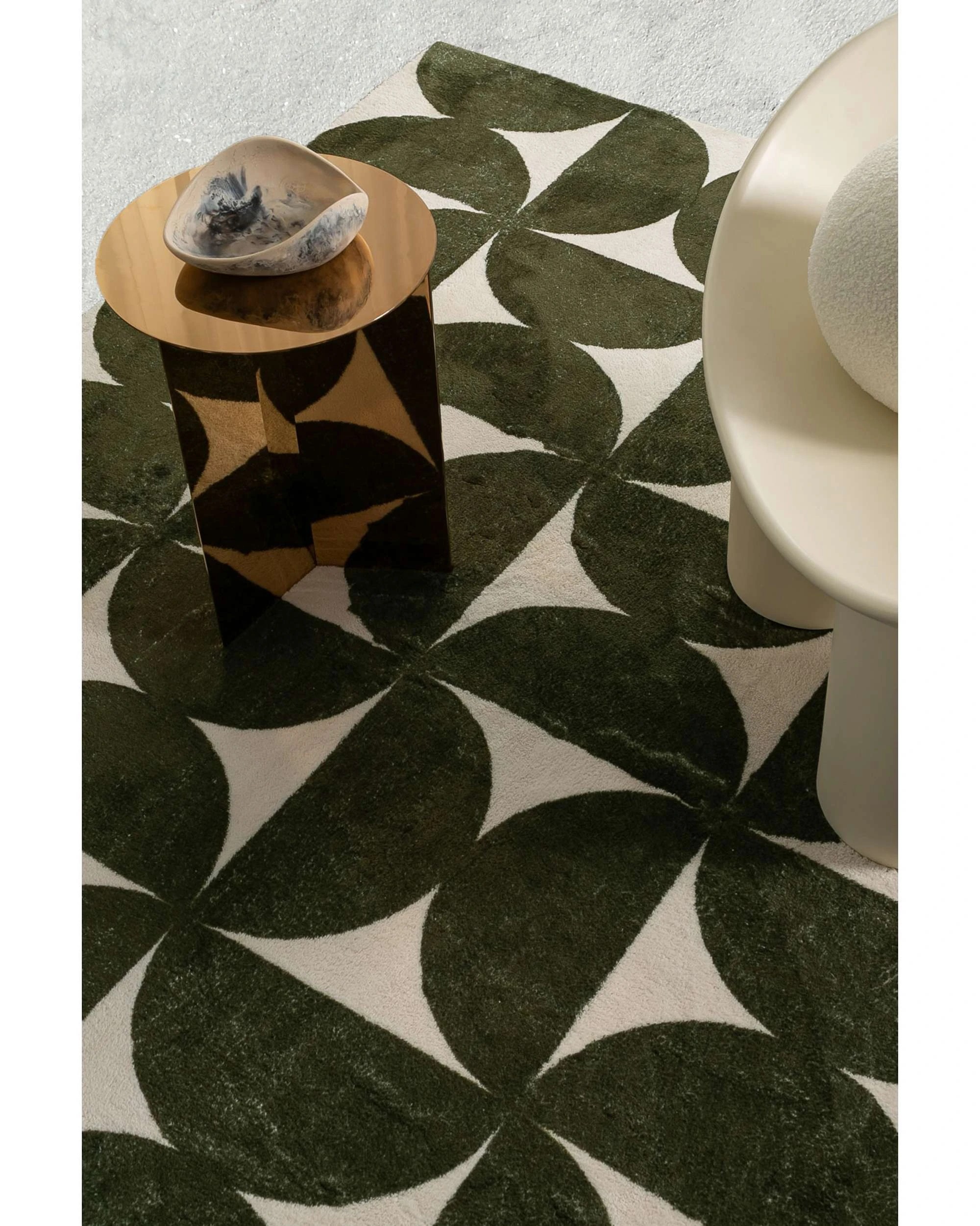 3 Loopsie Jardime Geometric Washable Rug-180cm x 120cm - Green, 3 of 6