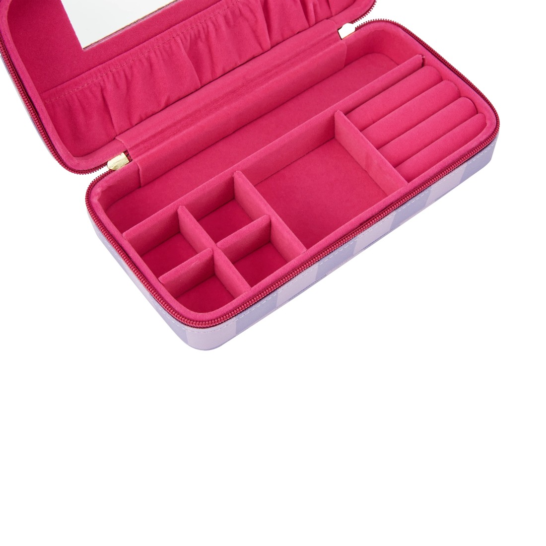 5 Lilac Check Jewellery Case, 5 of 6