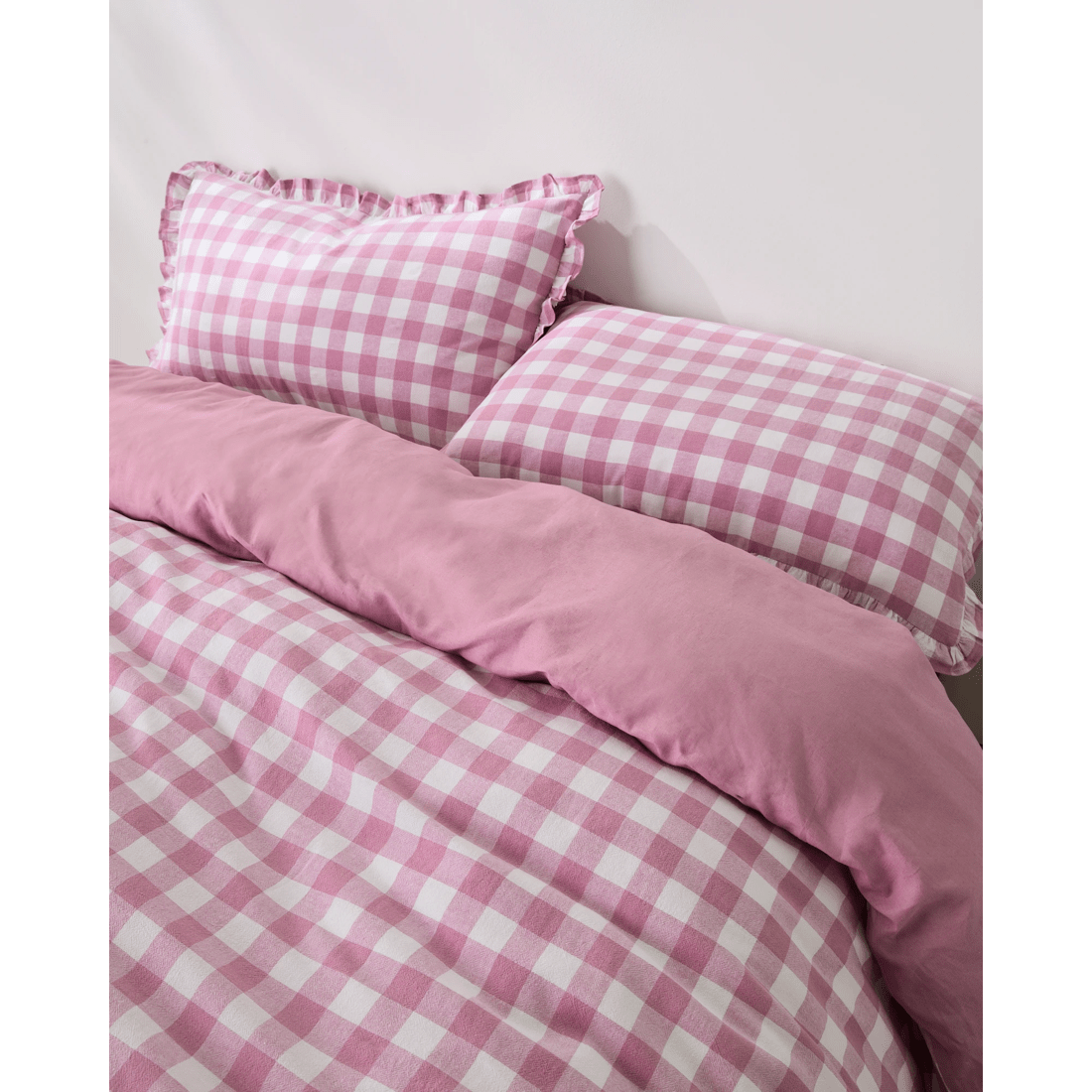 2 Target Lulu Gingham Linen/cotton Quilt Cover Set
 - King Bed
 - Pink, 2 of 4