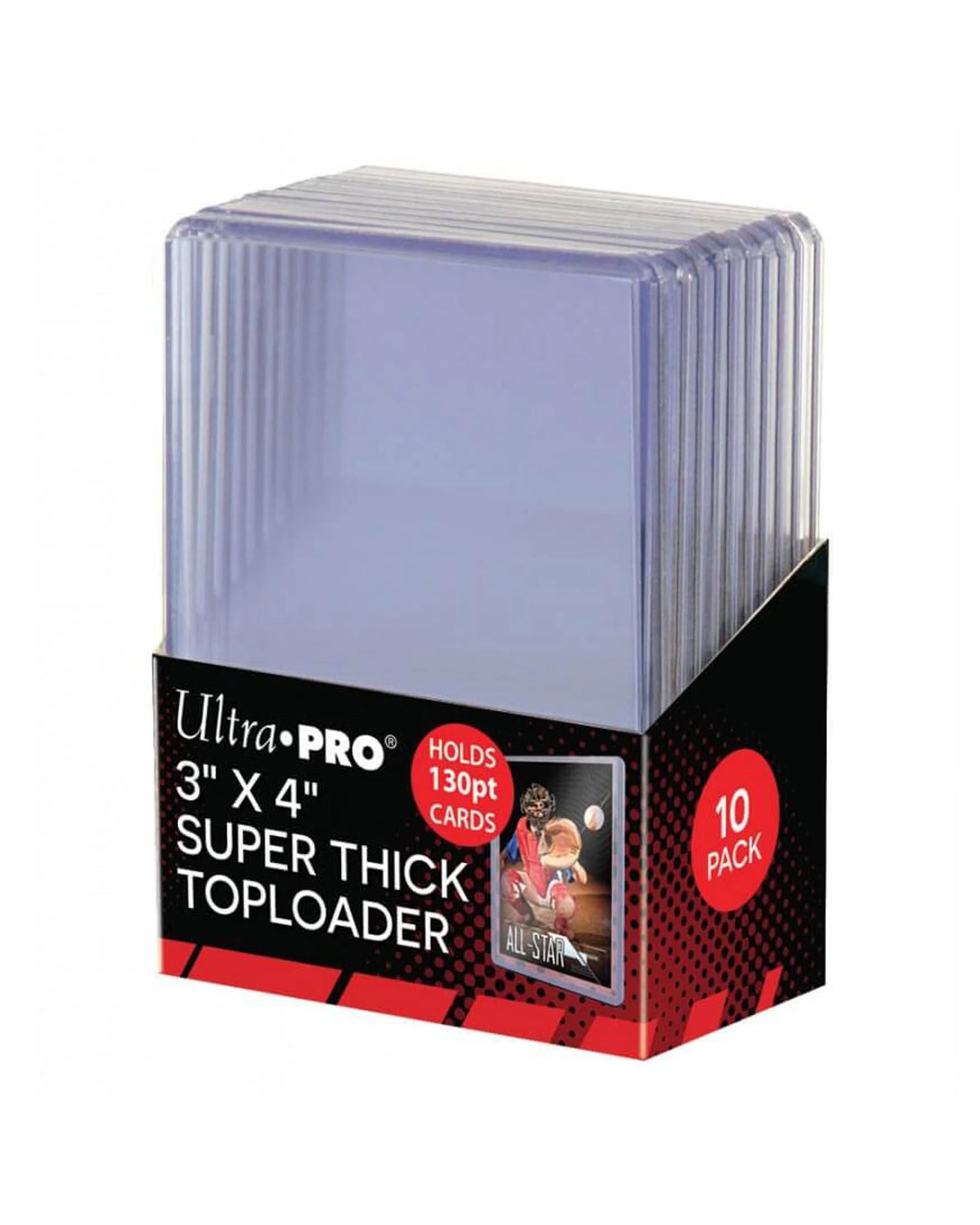 1 Ultra Pro 3 inch x 4 inch 130PT Premium Toploaders 10 Pack, 1 of 1