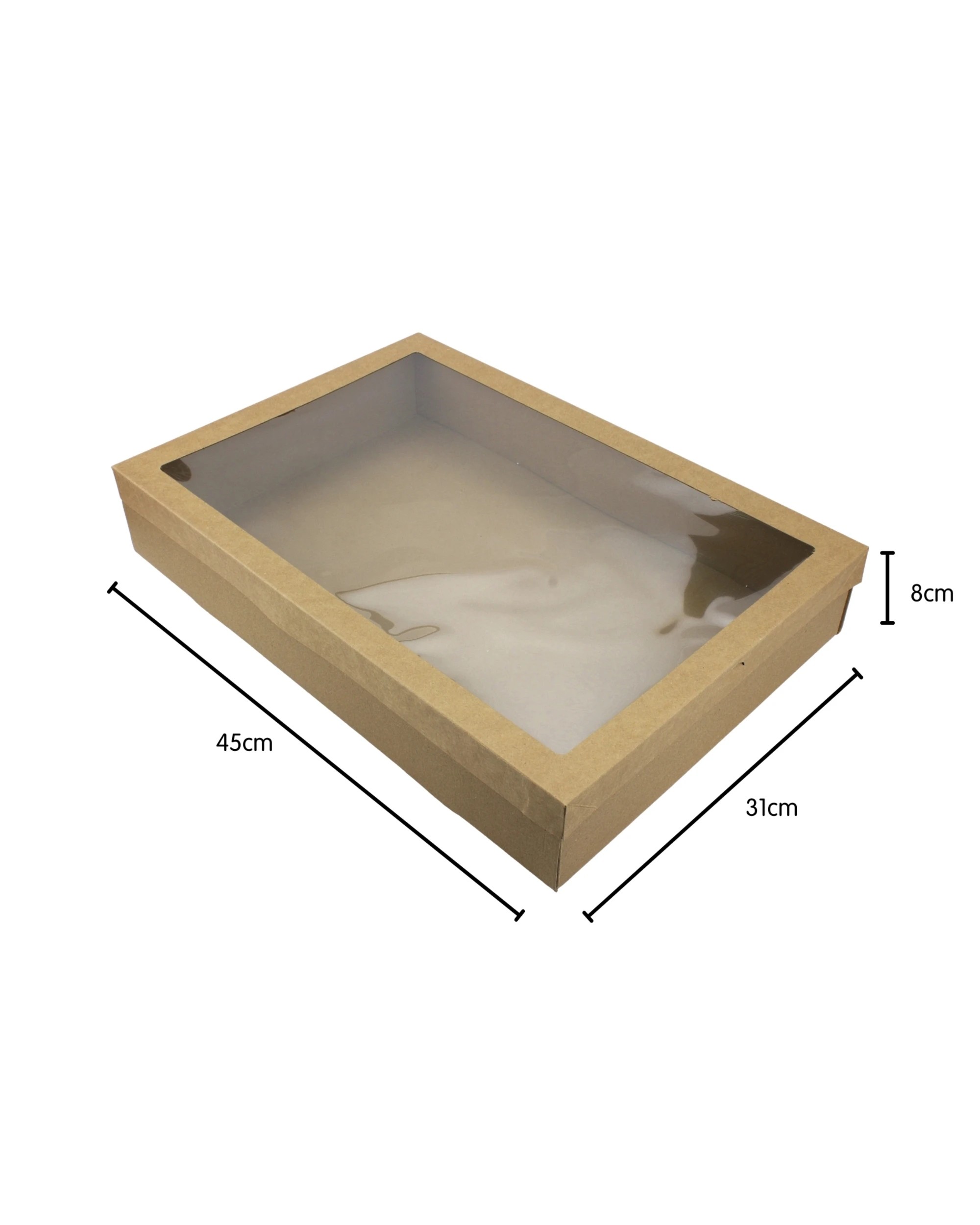 3 Alpen Eco Kraft Grazing Boxes with Lids 45cm x 31cm x 8cm Pack of 2 - Brown, 3 of 4