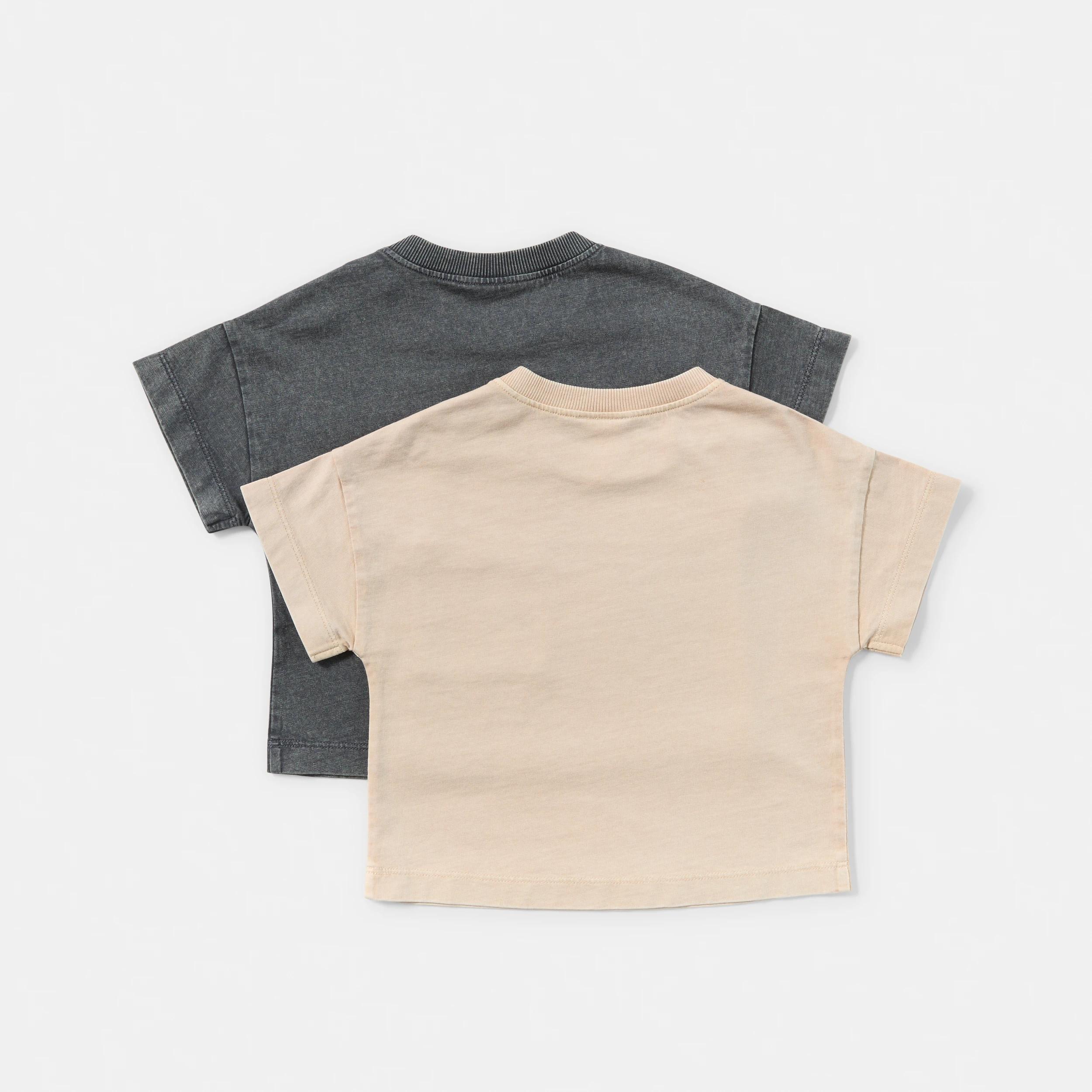 2 2 Pack Short Sleeve Oversized Wash T-shirt BEIGE, CHARCOAL, 2 of 6