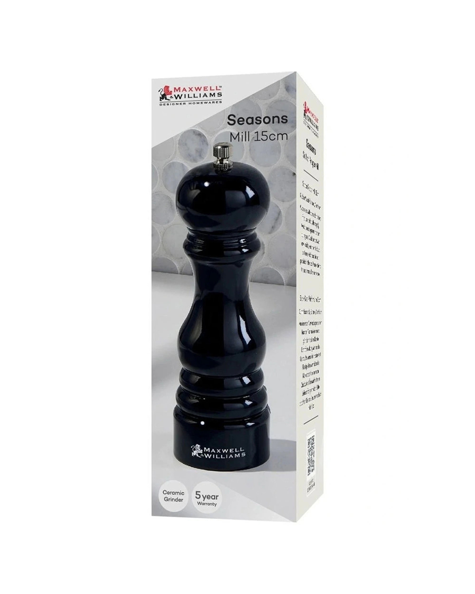 3 Maxwell & Williams Seasons Salt And Pepper Mill 15cm High Gift Boxed Set
 - Black, 3 of 5