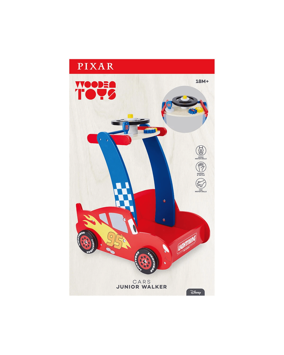 1 Disney Pixar Cars Wooden Toys Junior Walker, 1 of 7
