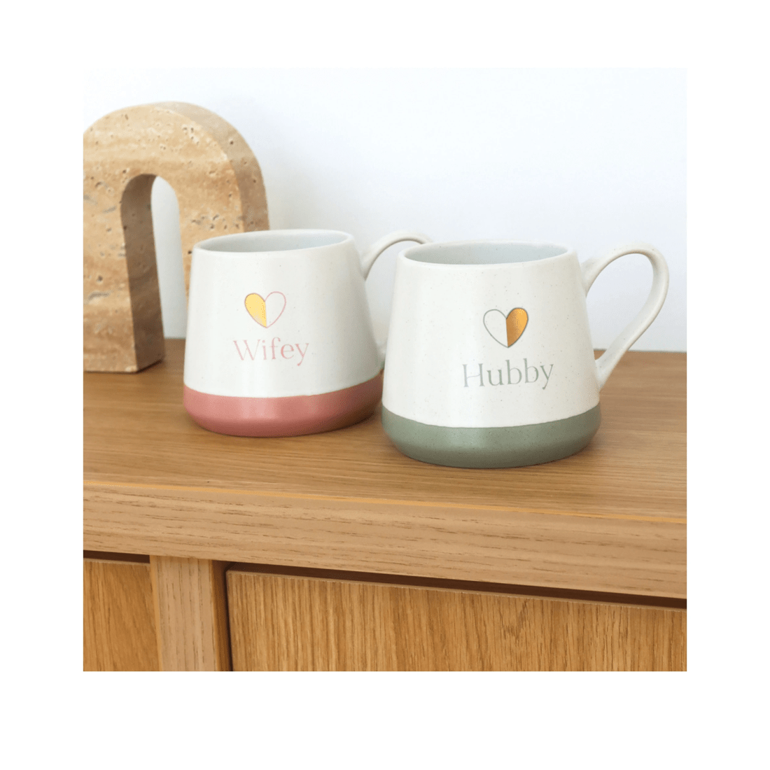 8 2pc Splosh Wedding Wifey/hubby 440ml Ceramic Mug Set W/ Handle Drinkware
 - Multi, 8 of 8