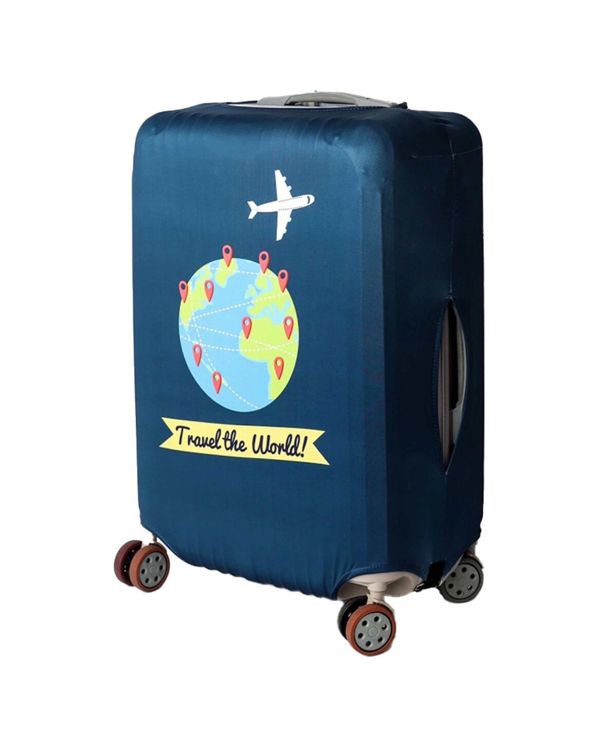 2 Tosca 2pc Luggage Cover Travel World Design Durable Suitcase Protector Large 75cm - Multi, 2 of 2
