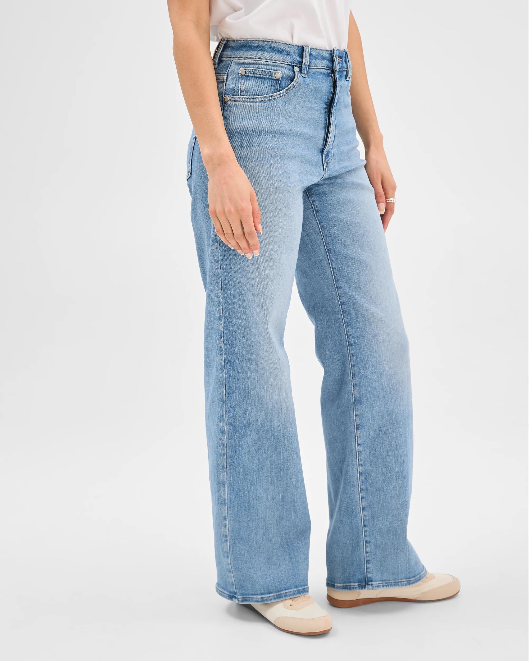 2 Target Denim Shape Your Body Wide Leg Denim Jeans MID WASH, 2 of 7