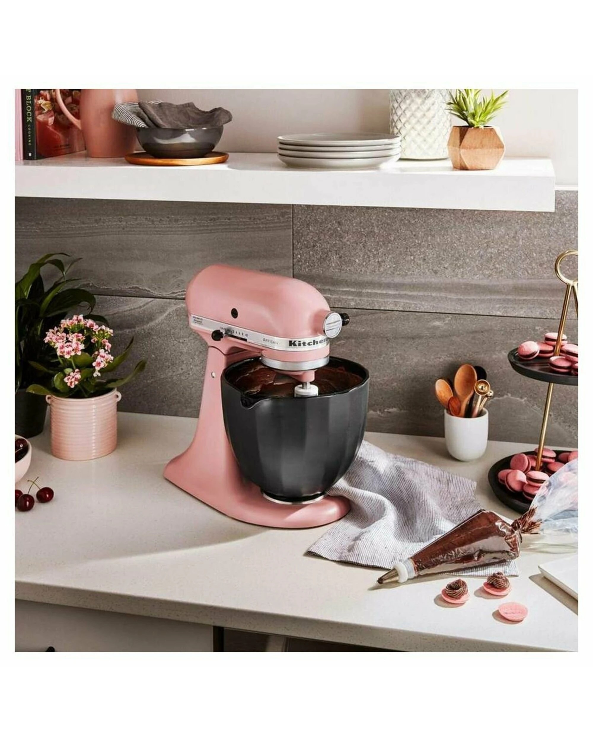 4 KitchenAid 4.7L Shell Ceramic Mixing Bowl Black, 4 of 4