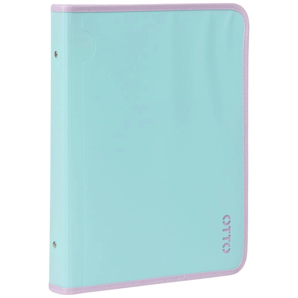 1 Otto A4 2 D-Ring Zipper Binder Mint, 1 of 5