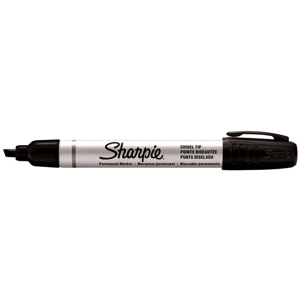 1 Sharpie Metal Permanent Marker Chisel Black, 1 of 2