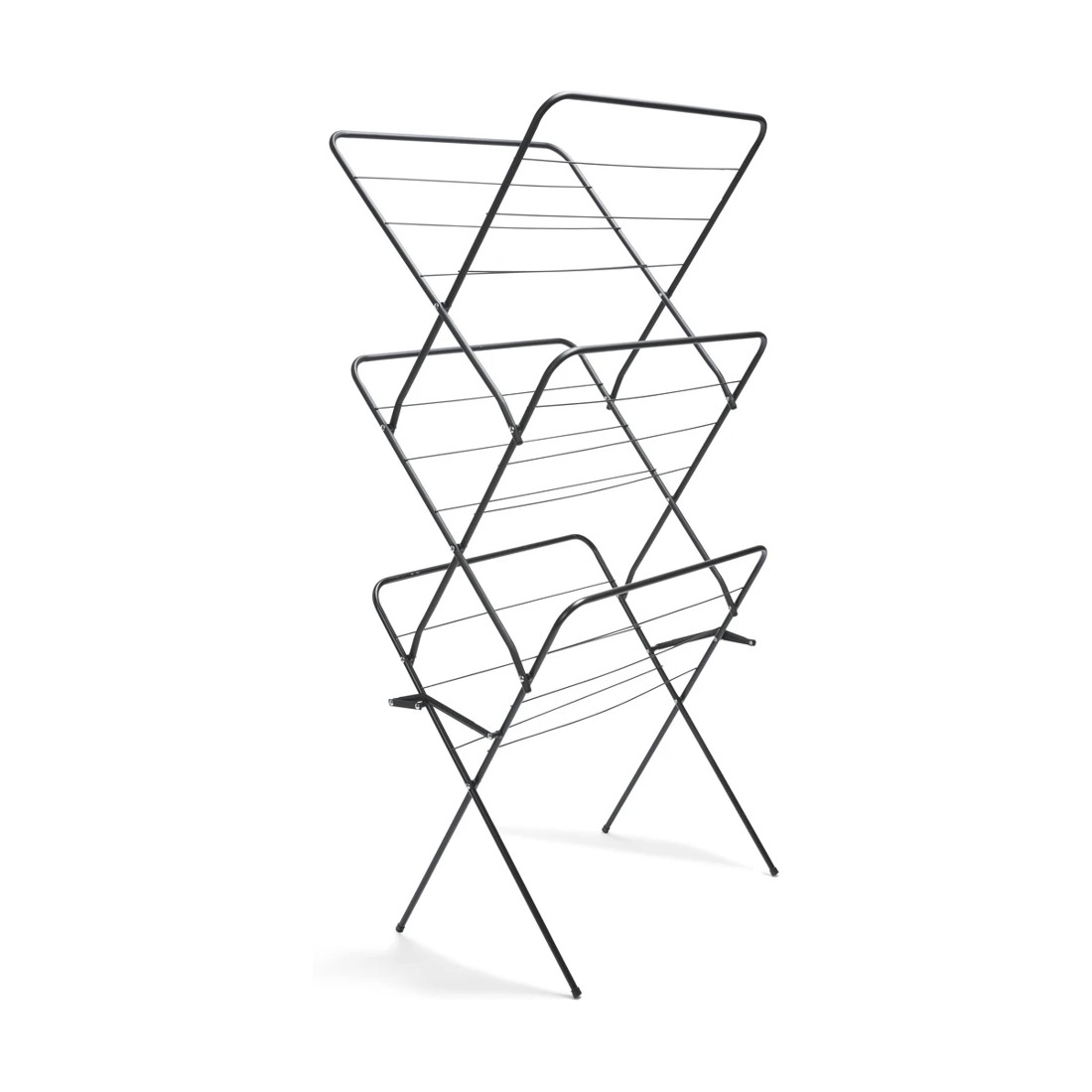 1 Concertina Clothes Airer - Black, 1 of 3