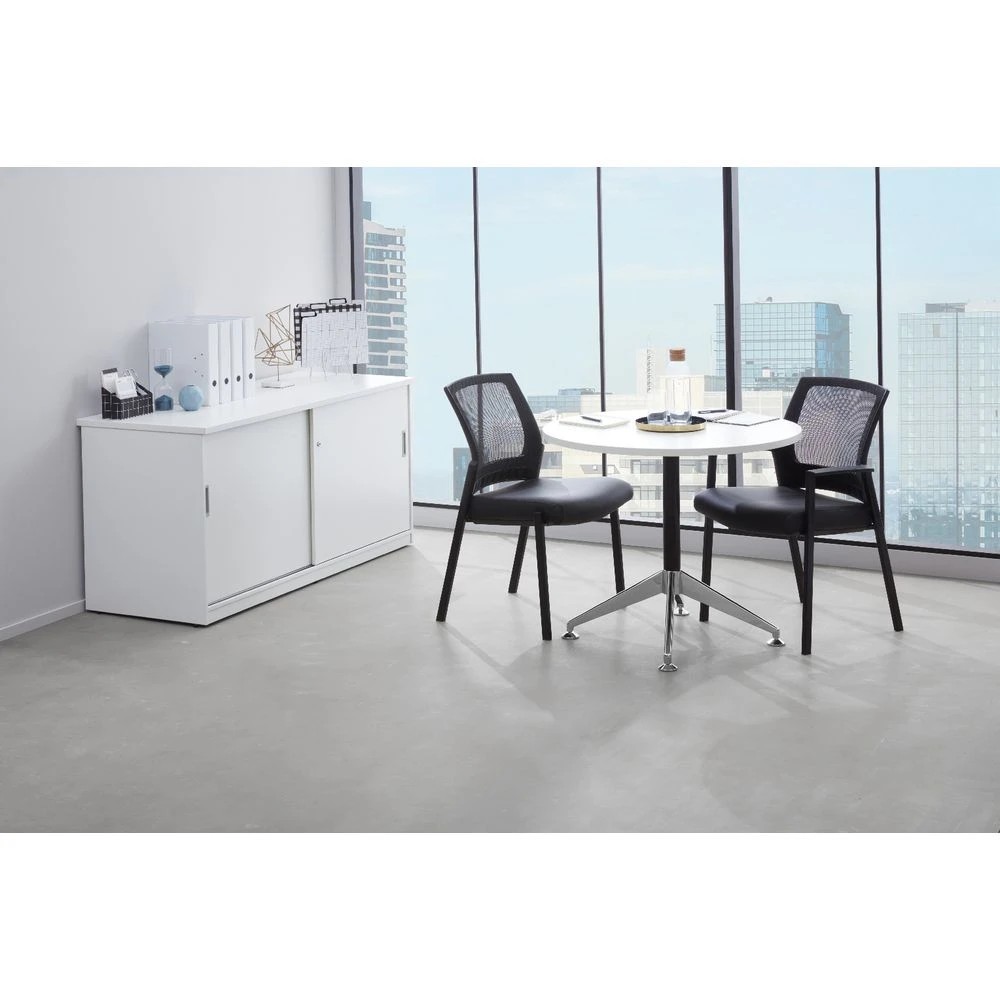 4 Stilford Round Meeting Table 900mm White Desks, Tables and Workstations, 4 of 5