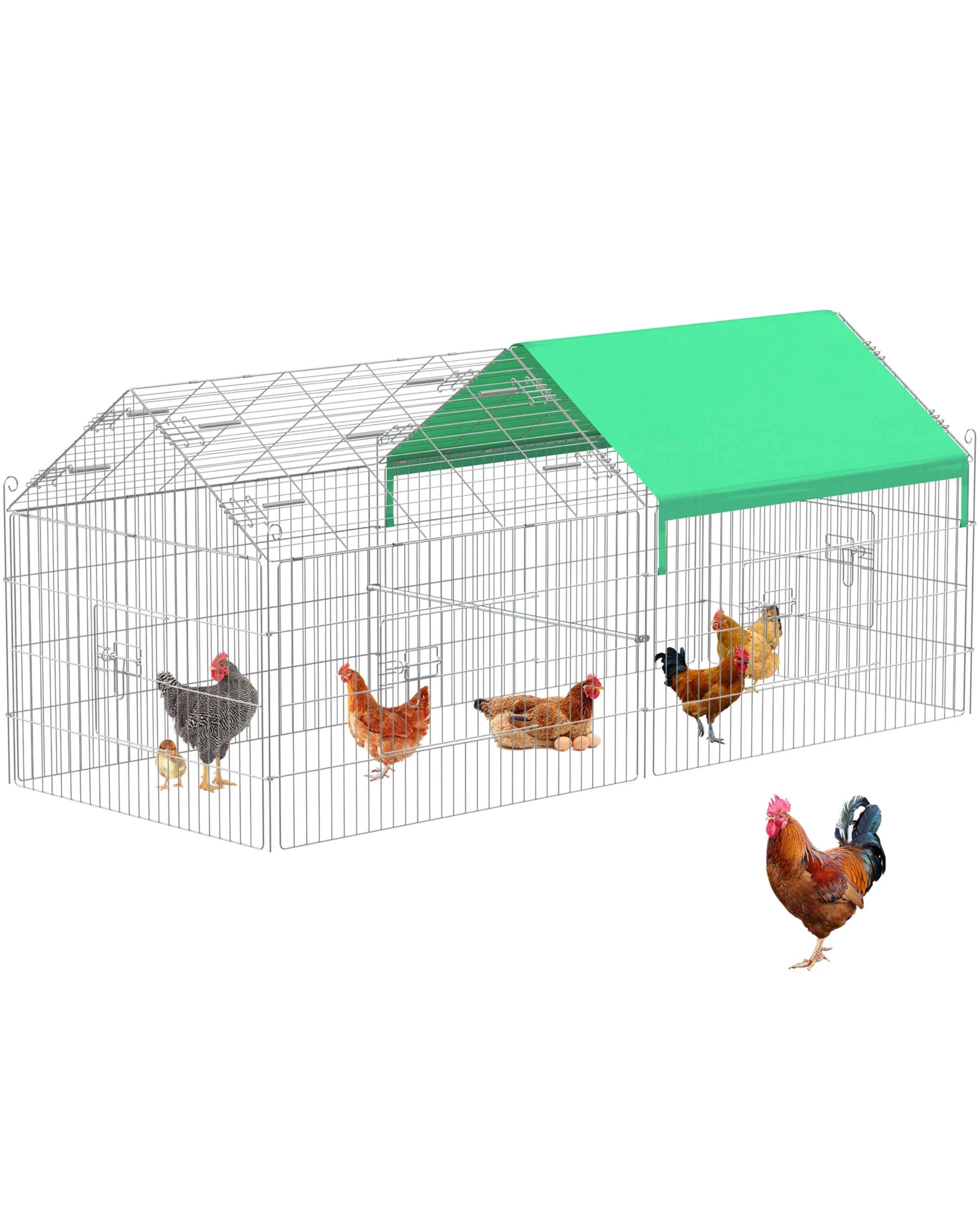 1 Advwin Chicken Coop Rabbit Hutch Chicken Run Cage, 1 of 8