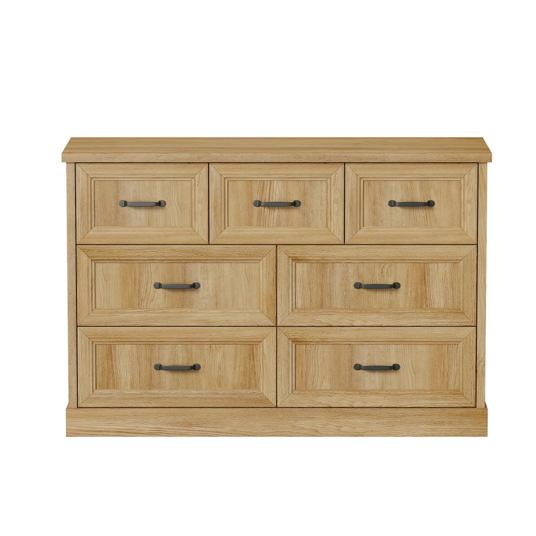 6 Oikiture 7 Chest of Drawers Bedside Dresser Tallboy Storage Bedroom - Natural, 6 of 9