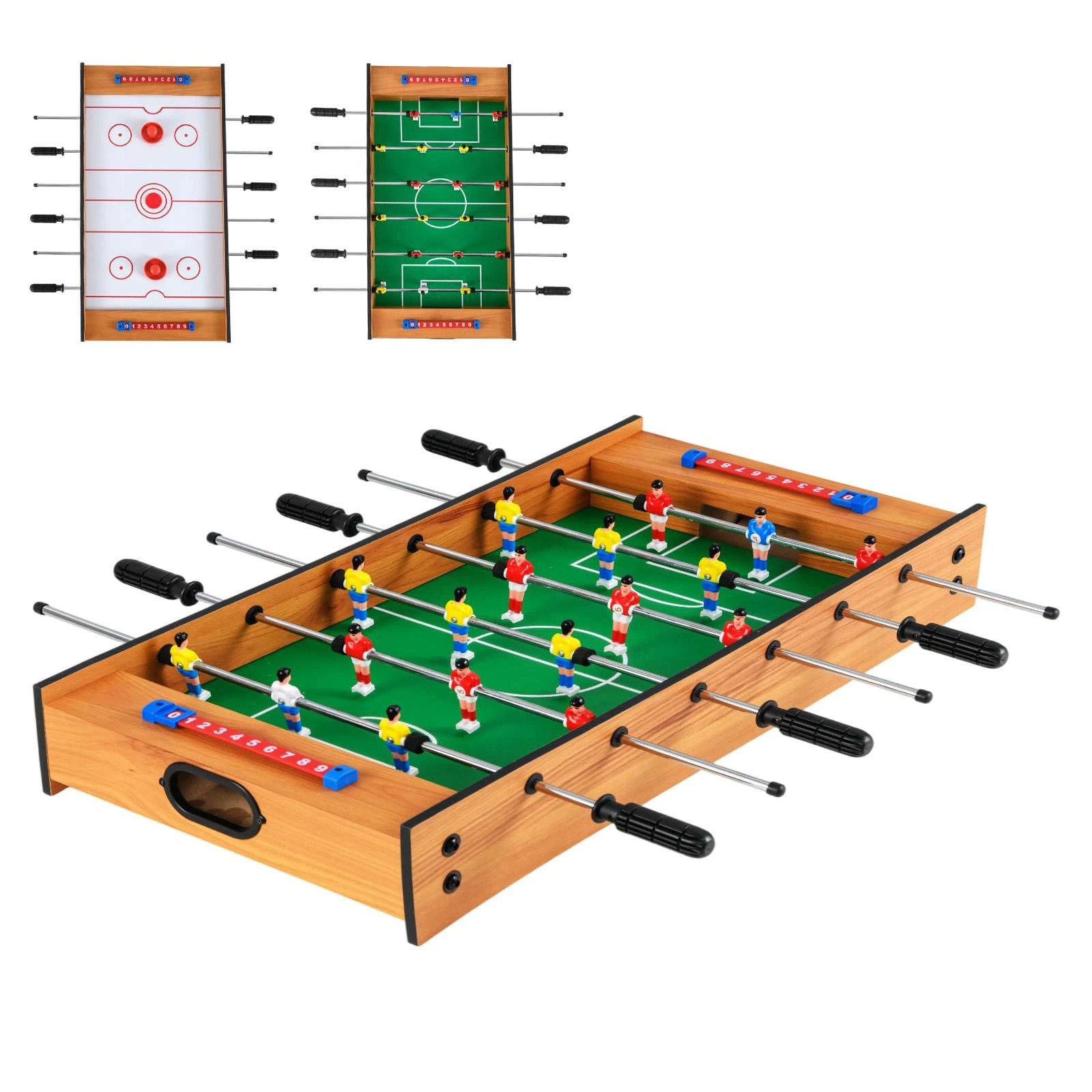 1 Costway 2 In 1 Multi Game Table Combo Game Table w/Compact Tabletop Foosball Table & Hockey Game Pushers, 1 of 1