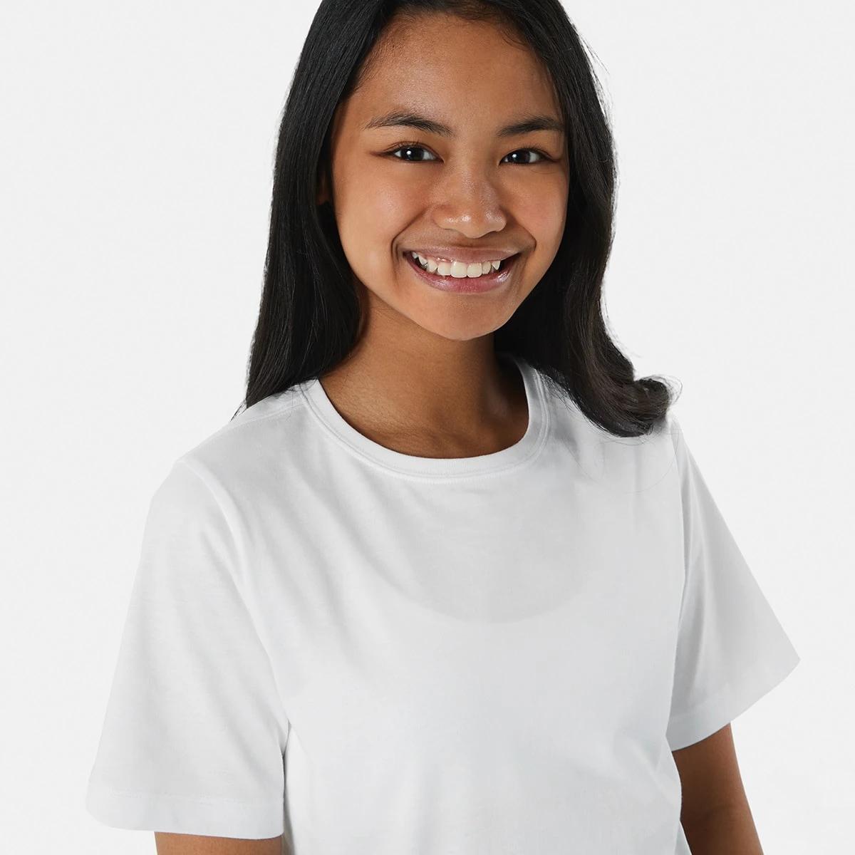 3 Short Sleeve Plain T-shirt WHITE, 3 of 8