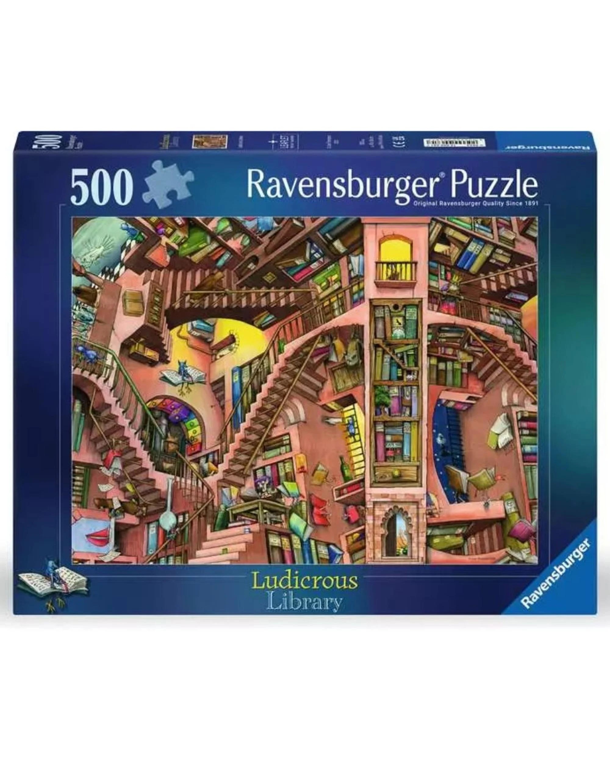 1 Ravensburger Colin Thompson Ludicrous Library 500 Piece Jigsaw Puzle, 1 of 2