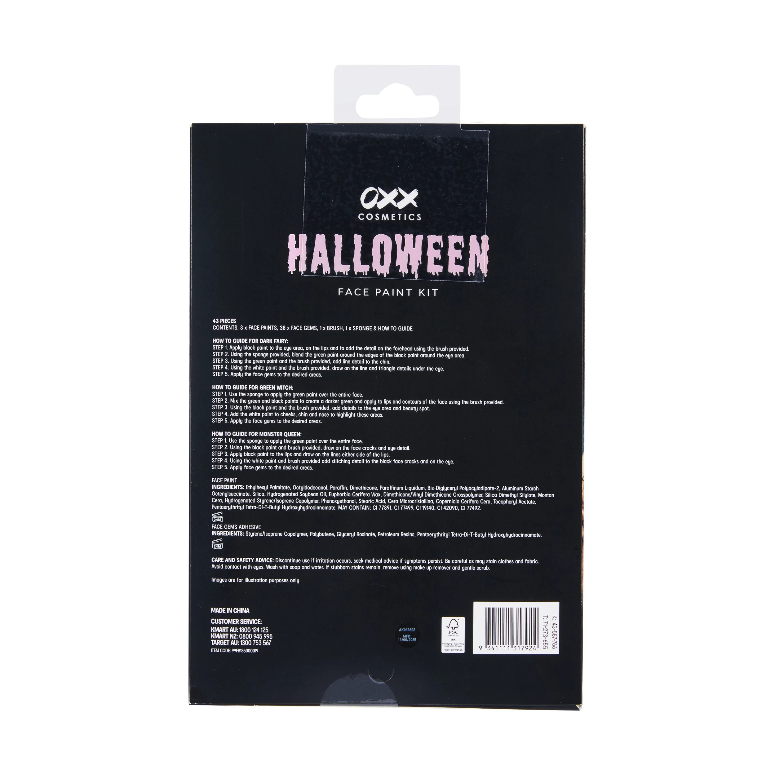 5 OXX Cosmetics 43 Piece Halloween Face Paint Kit, 5 of 5
