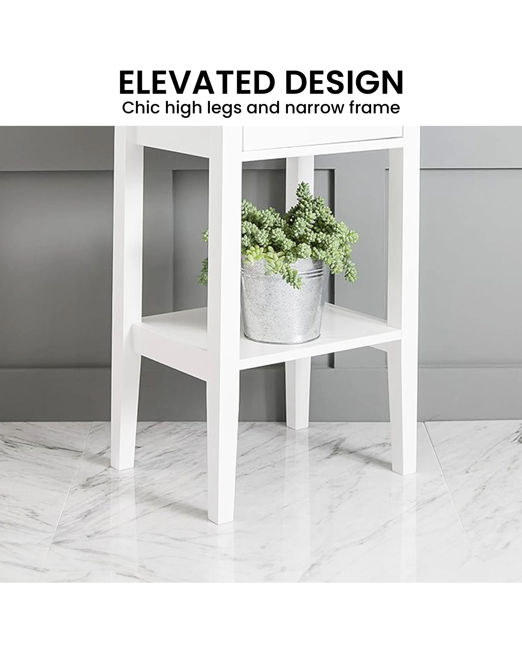 8 Sarantino Rue Bedside Table In White, 8 of 10