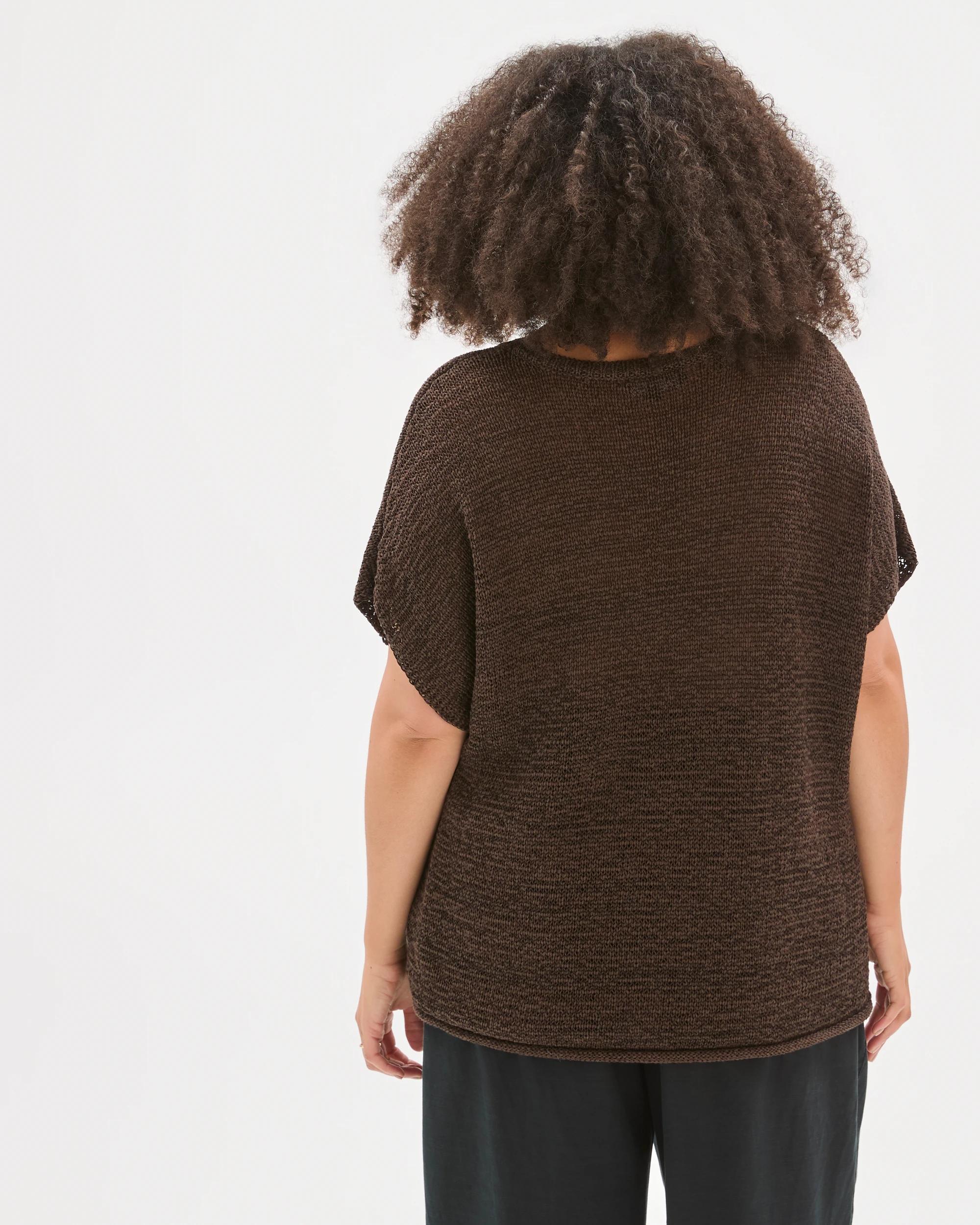 6 Target Curve Plus Size Australian Cotton Blend Tape Yarn Knit T-Shirt COFFEE BEAN, 6 of 6