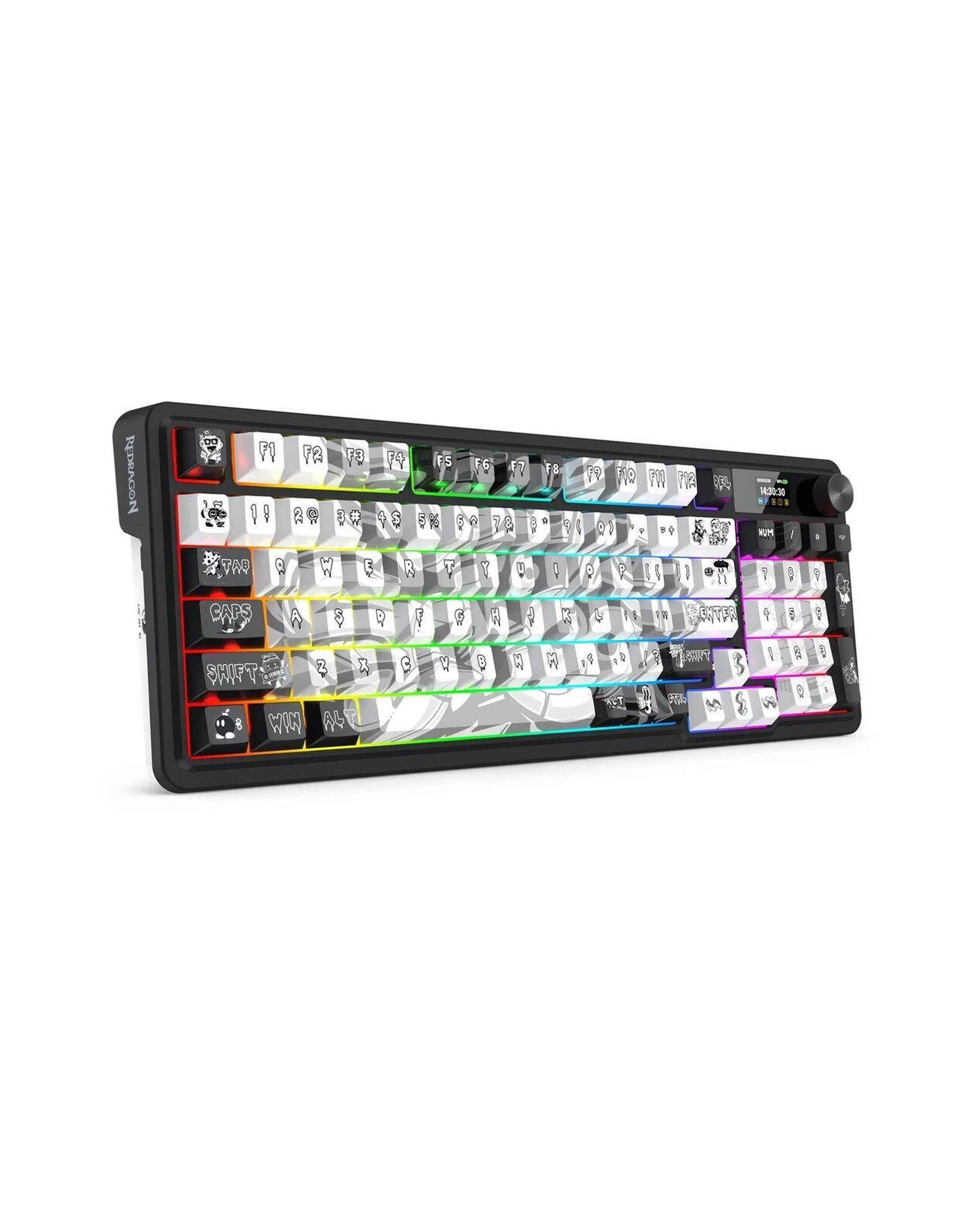 8 Redragon K719GFRGB Pro Artemis Pro Wireless Mechanical Keyboard - Grey, 8 of 10