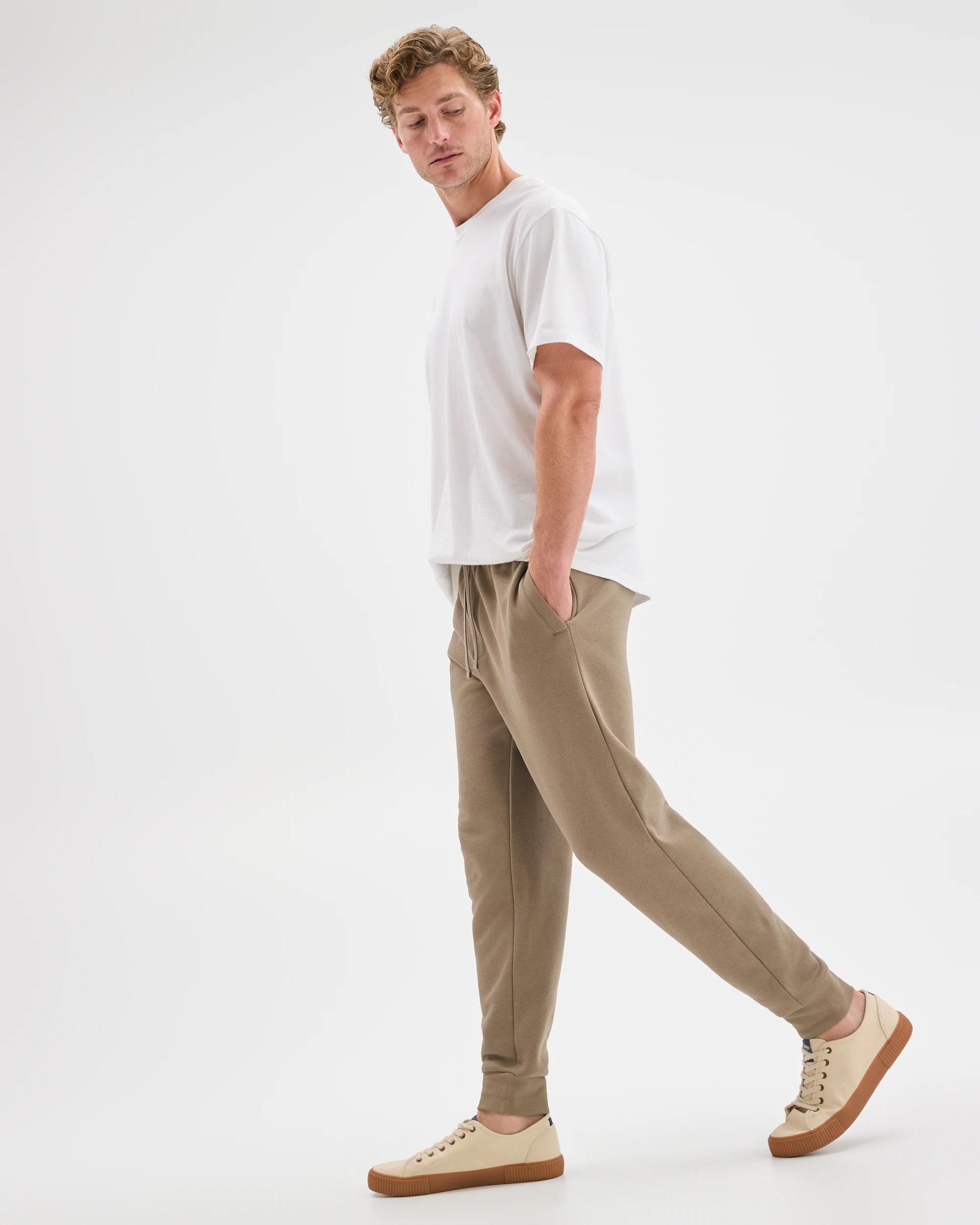 5 Target Man Australian Cotton Blend Cuffed Trackpants MUSHROOM, 5 of 7
