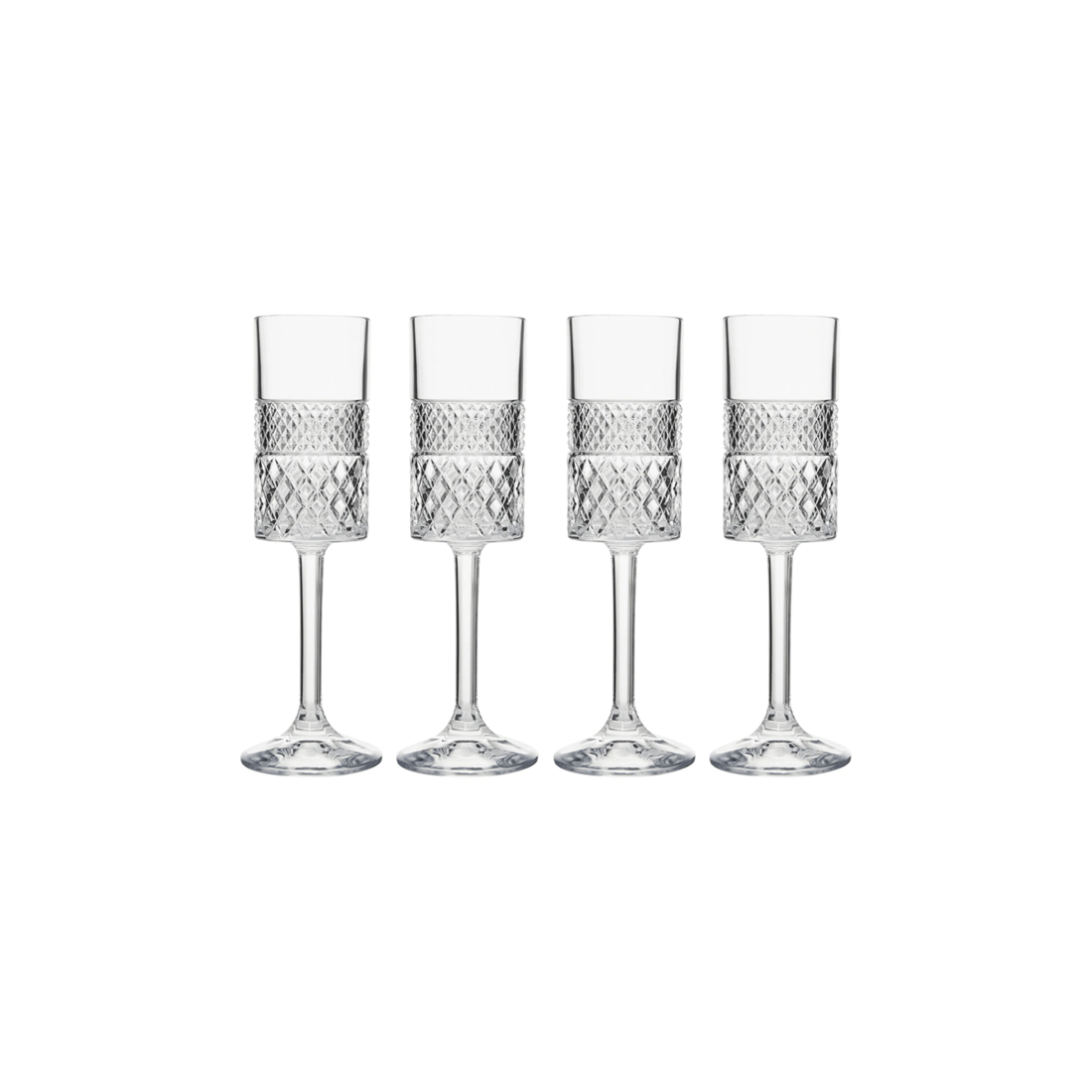 1 Maxwell & Williams 4pc Speakeasy Art Deco Flute Glasses Set 190ml Glassware
 - Plain, 1 of 3