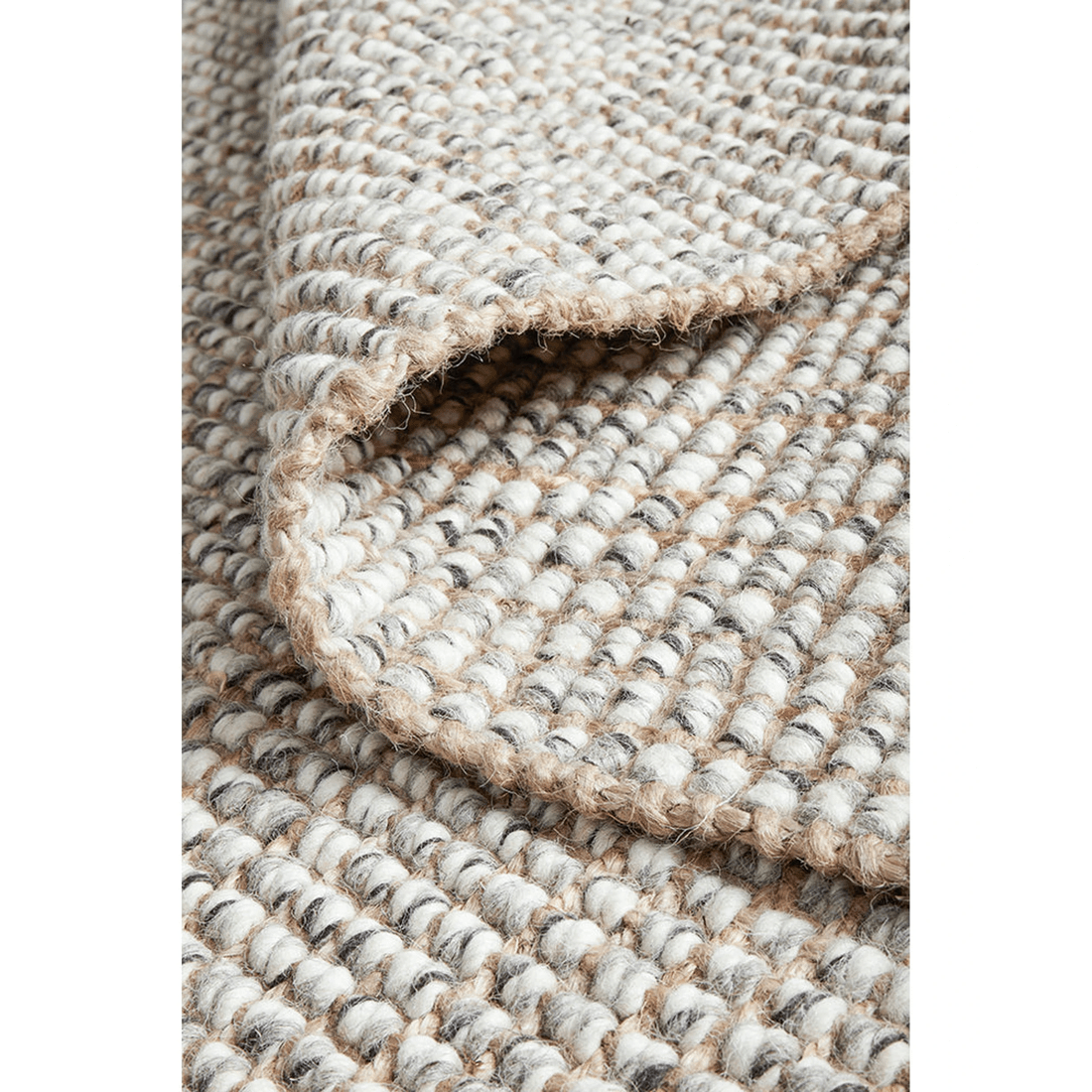 6 RUG CULTURE Arabella Grey Hand-Loomed Wool-Jute Runner Rug 80 x 400 cm, 20mm Pile - Grey, 6 of 6