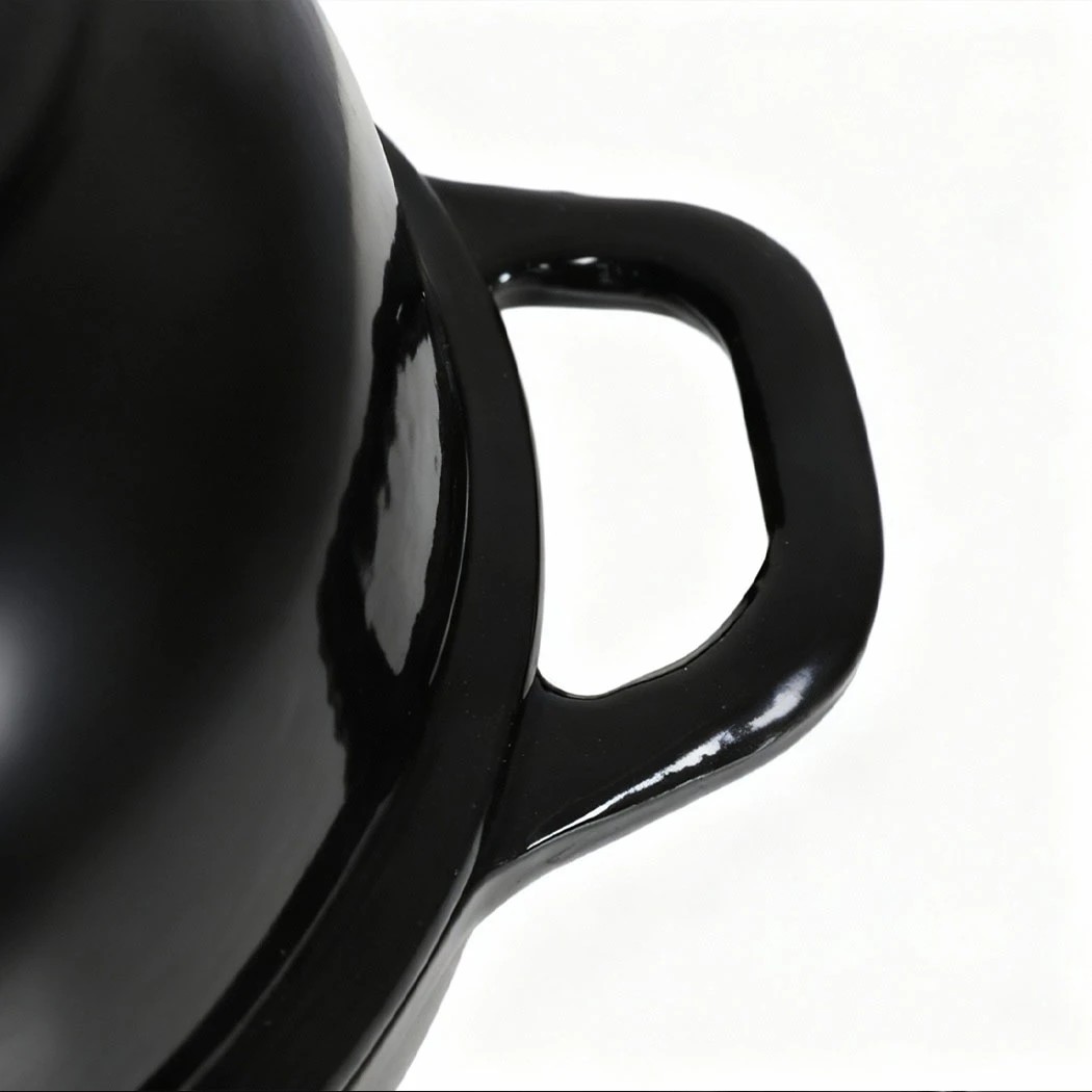 5 TOQUE Cast Iron Bread Pot,Black,Diameter 24, 5 of 8