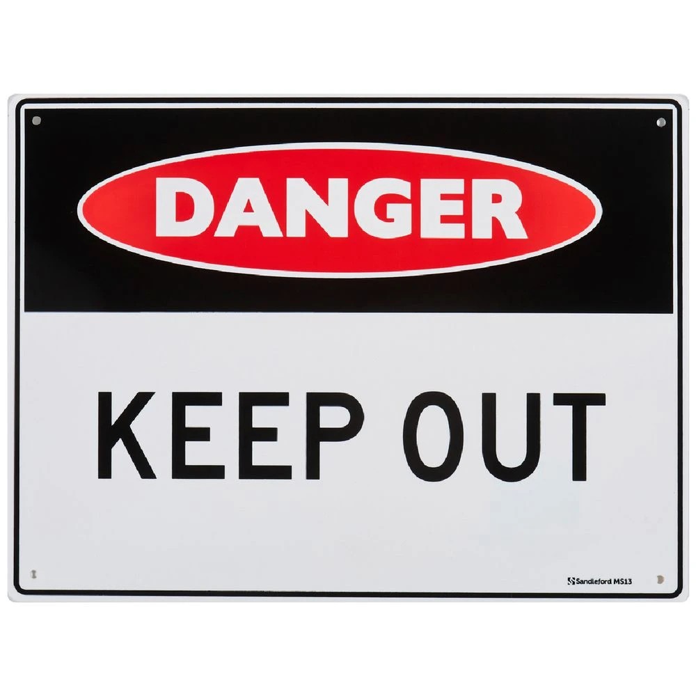 1 Danger Keep Out Sign 300 x 225mm, 1 of 1