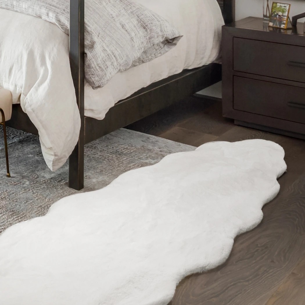 7 Marlow Ultra Soft Faux Fur Area Rug Cloud Shape, 7 of 8
