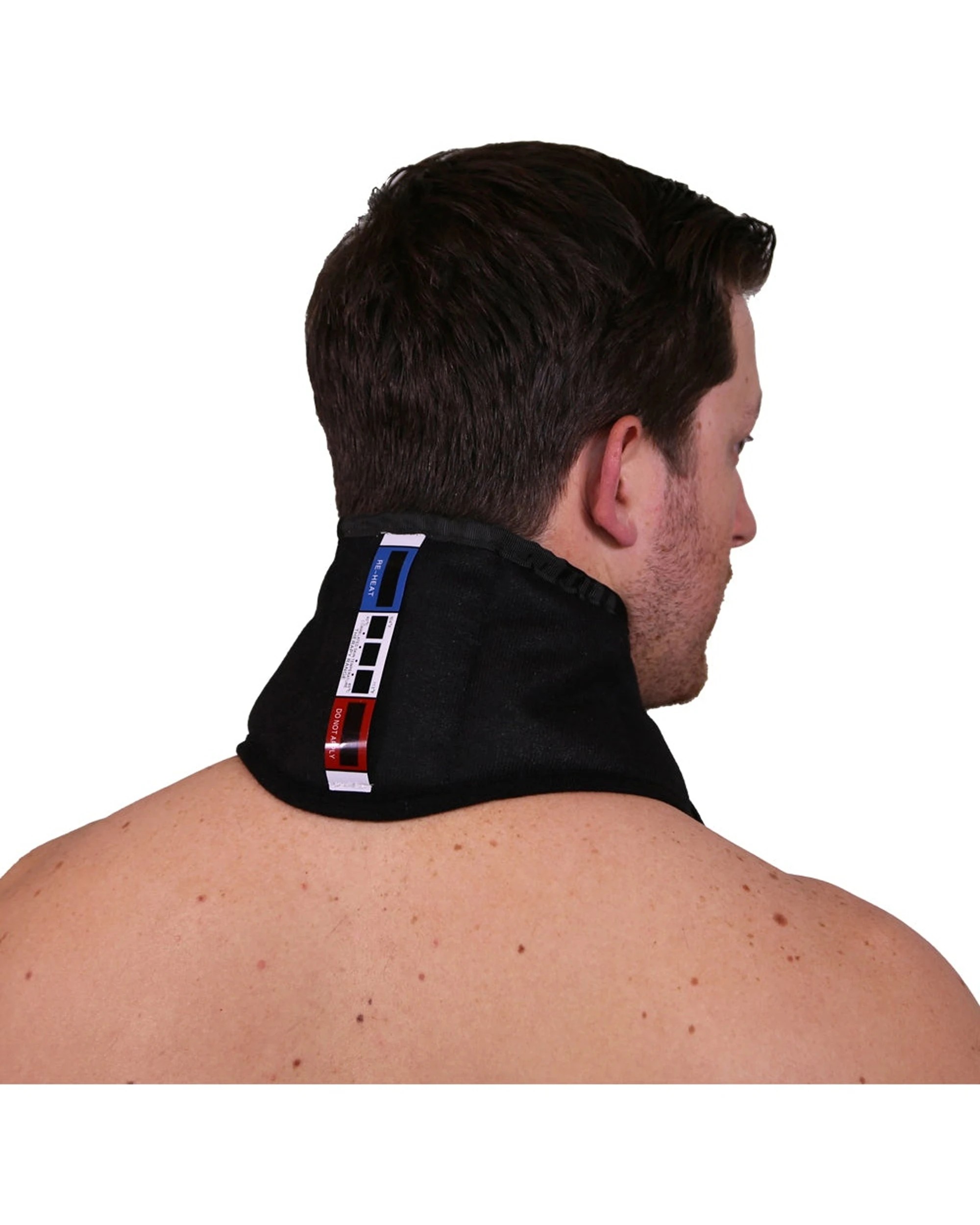 3 Victor Sports Microwaveable Microbead Personal Heat Pack Cervical 64x15cm - Black, 3 of 3