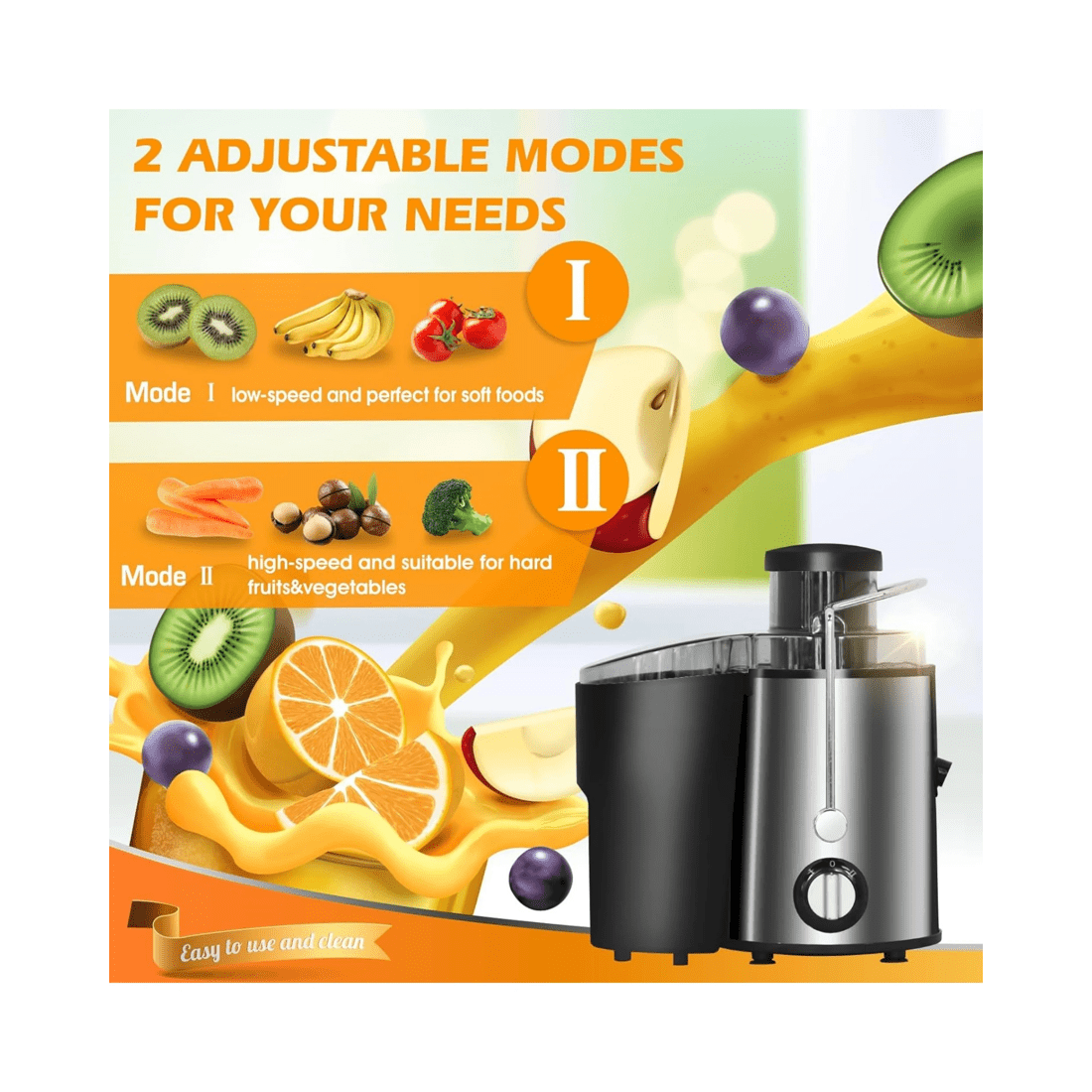 2 Advwin 600w 1.5l Stainless Steel Electric Juicer, 2 of 7