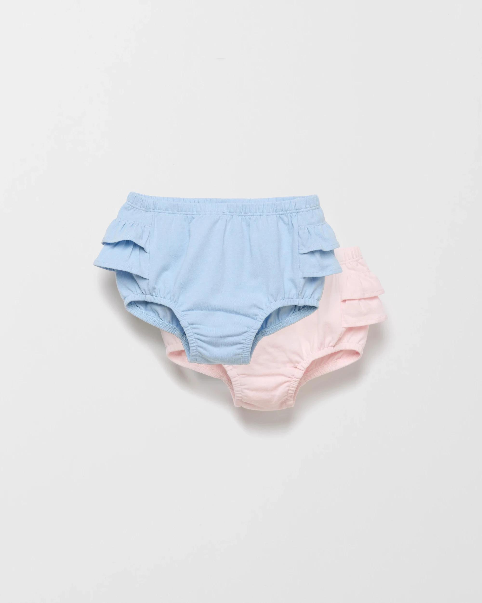 1 Target Baby Baby Organic Cotton Nappy Covers 2 Piece Set PINK / BLUE, 1 of 2