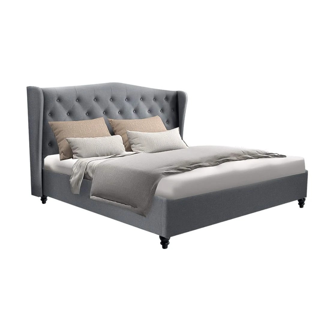 1 Artiss Bed Frame Double Size - Grey, 1 of 10