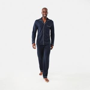 Long Sleeve Button Through Top Knit Pyjama Set