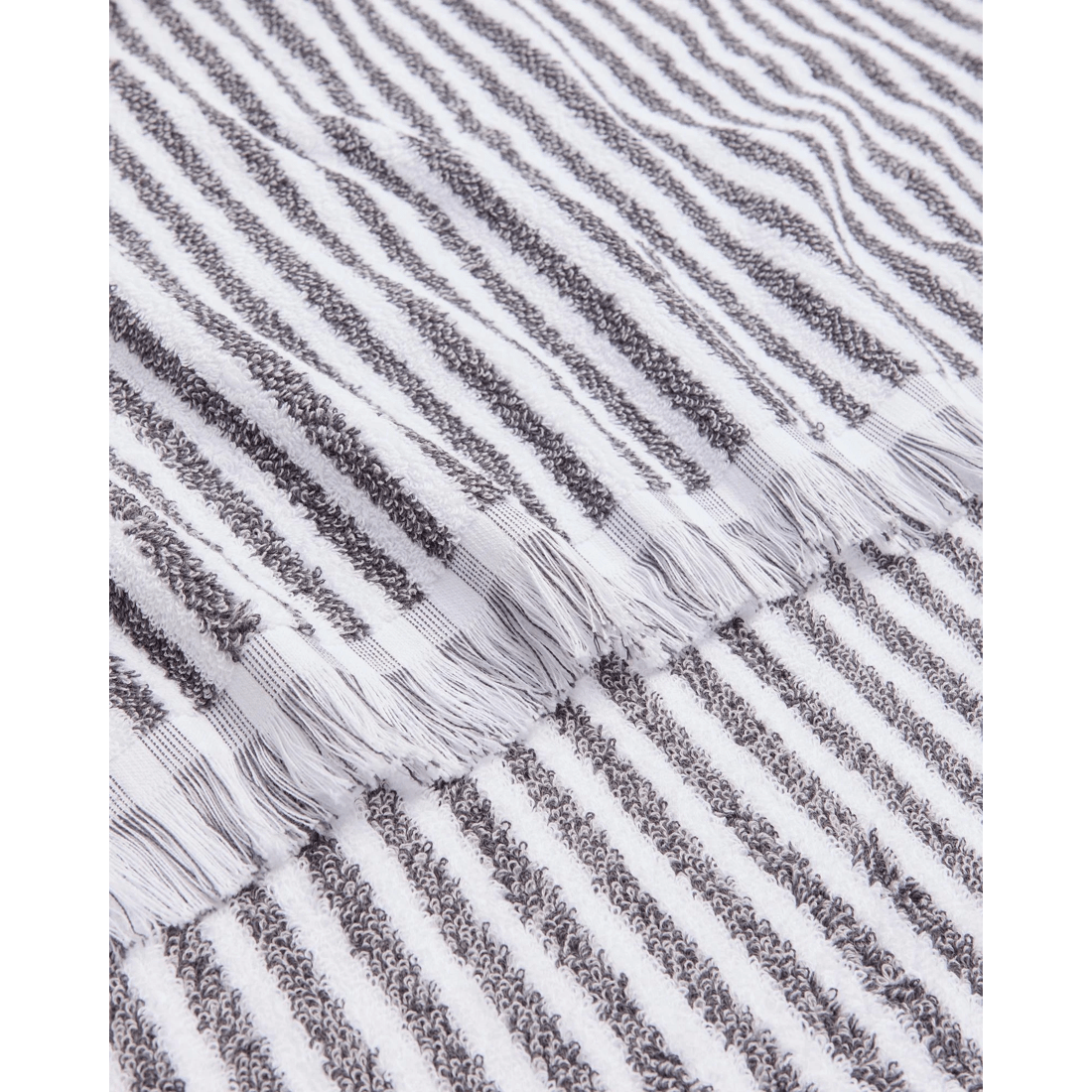 2 Target Australian Cotton Marle Striped Bath Towel -  Hugo - Grey, 2 of 3