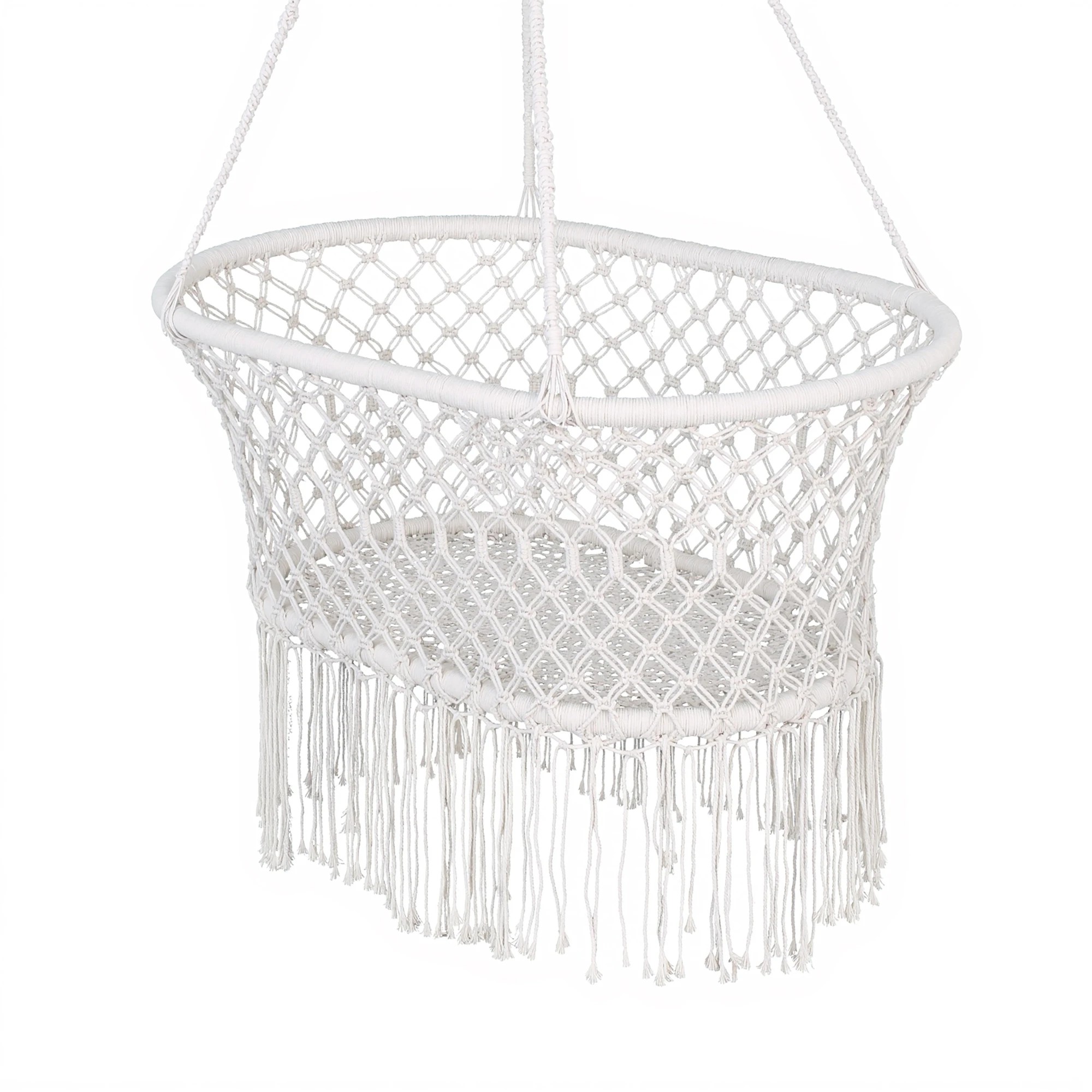 3 Gardeon Hammock Chair Cotton Swing Chair Outdoor Indoor - Beige, 3 of 6