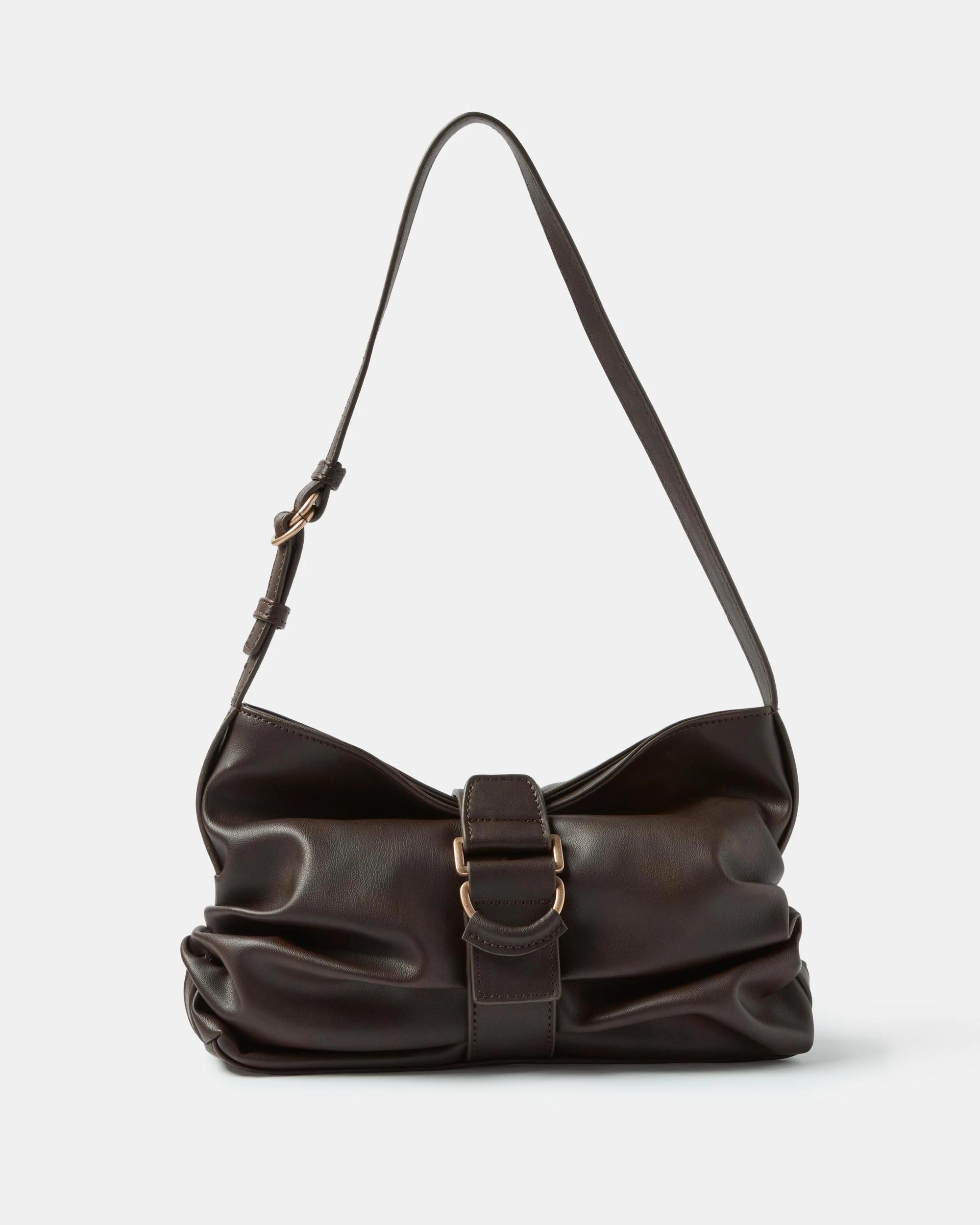 1 Scrunch Shoulder Bag Brown, 1 of 7