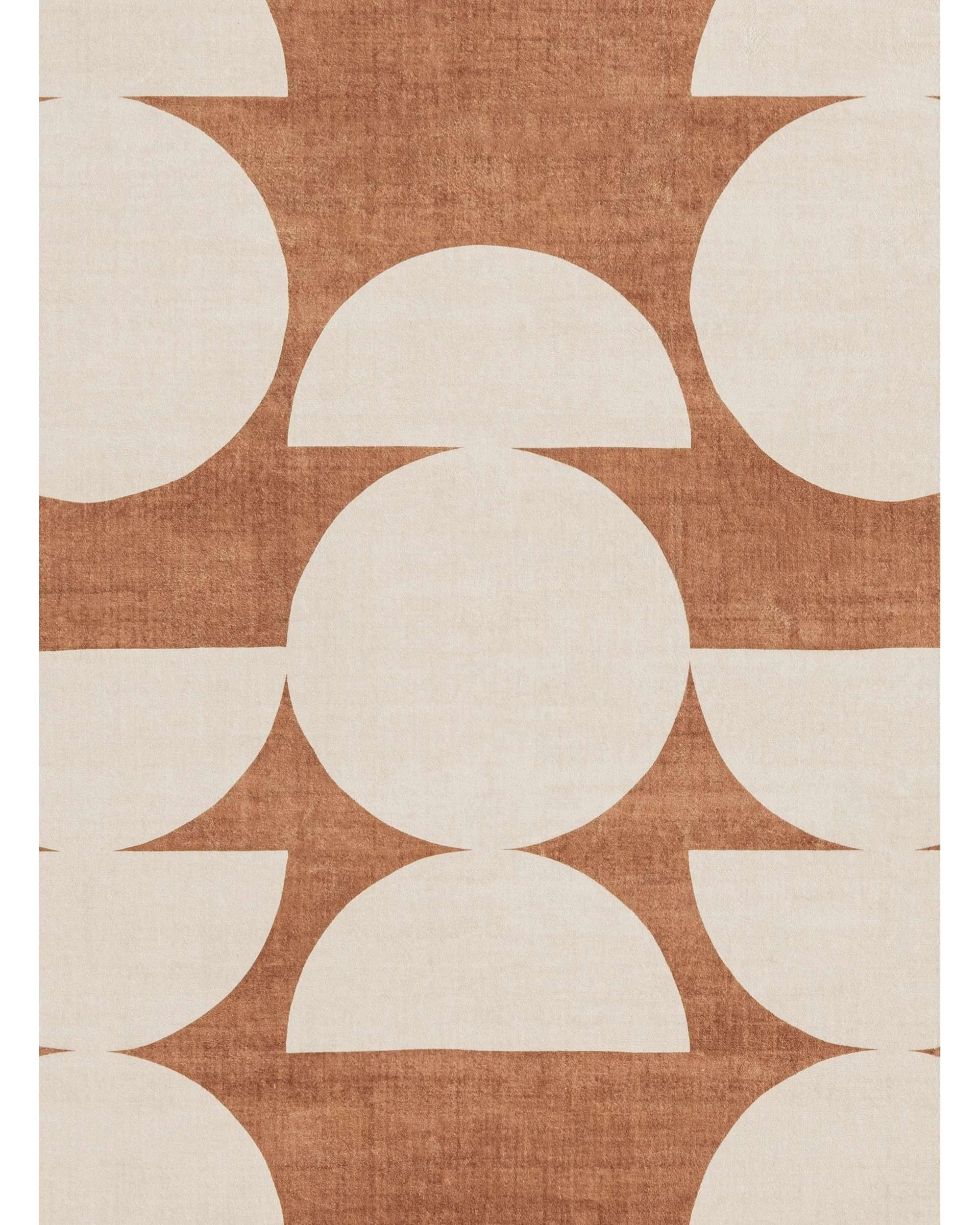 7 Loopsie Balade Geometric Washable Rug-220cm x 150cm - Orange, 7 of 8