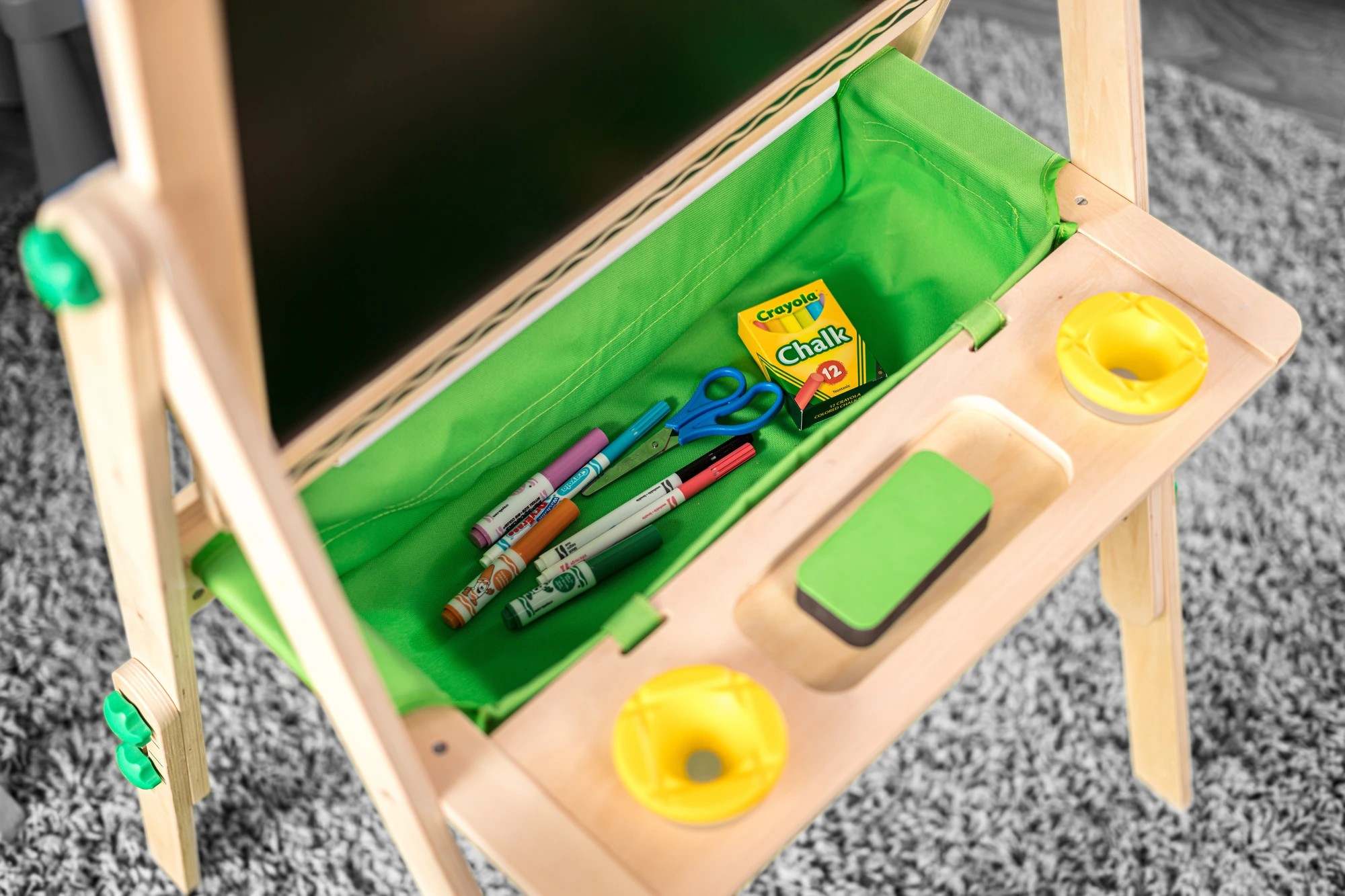 2 Crayola Kids Deluxe Wooden Art Easel Dual - Sided - Multi, 2 of 8