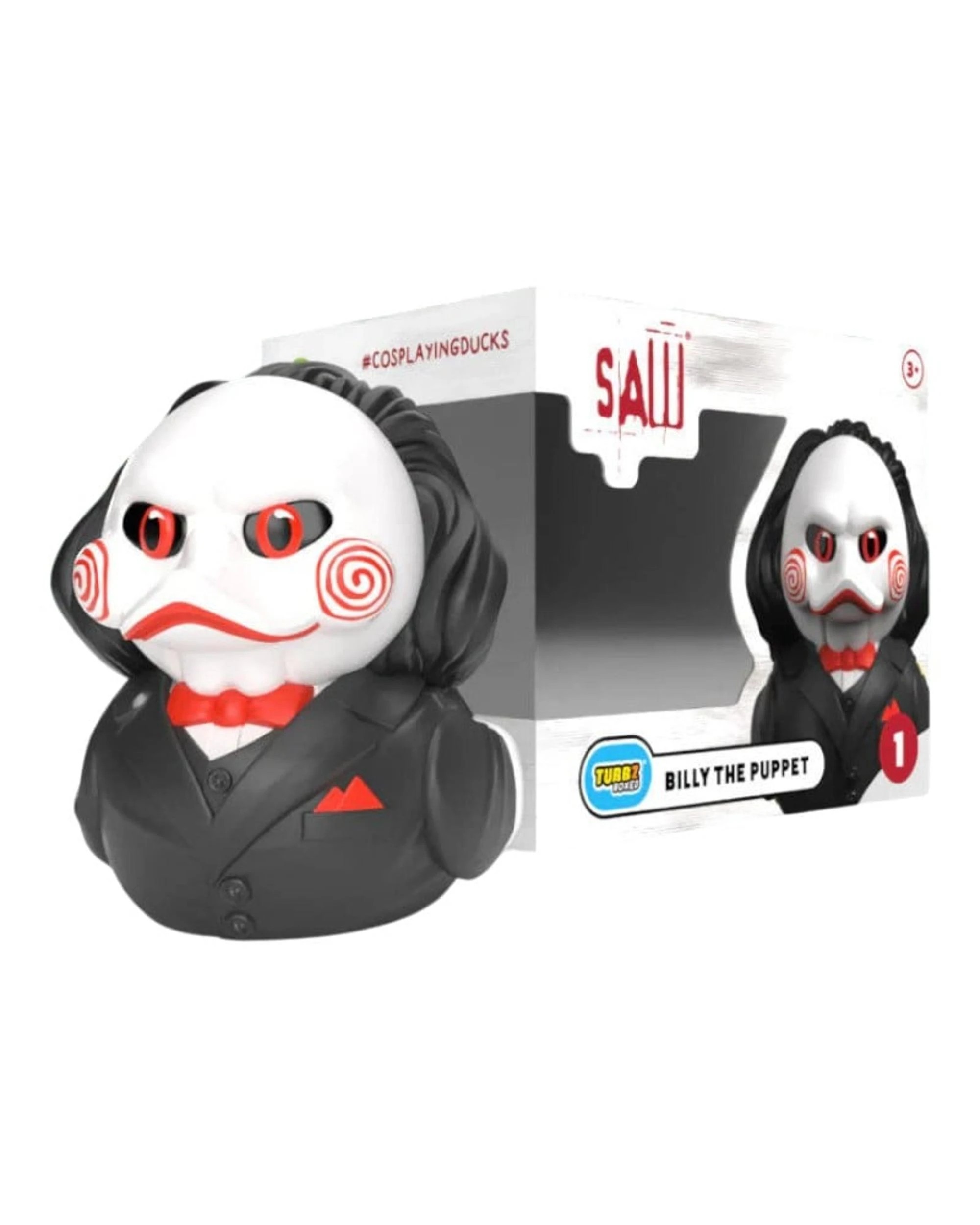 1 TUBBZ Saw Billy the Puppet Boxed Edition Cosplaying Duck Figure, 1 of 3