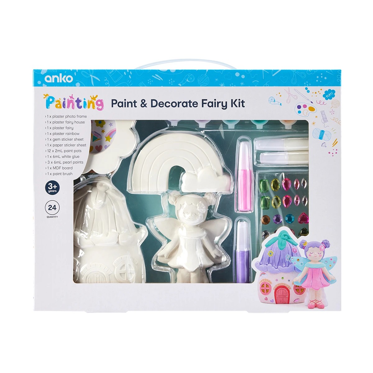 1 24 Piece Paint and Decorate Fairy Kit, 1 of 10