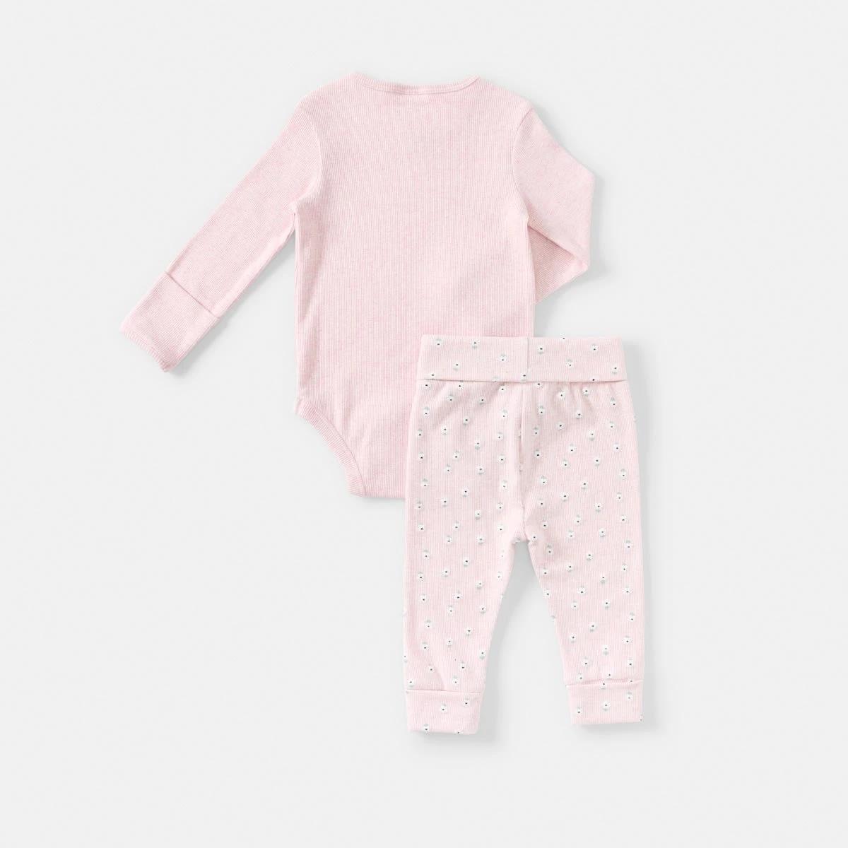 2 Grow With Me Rib Set Pnk Floral, 2 of 6