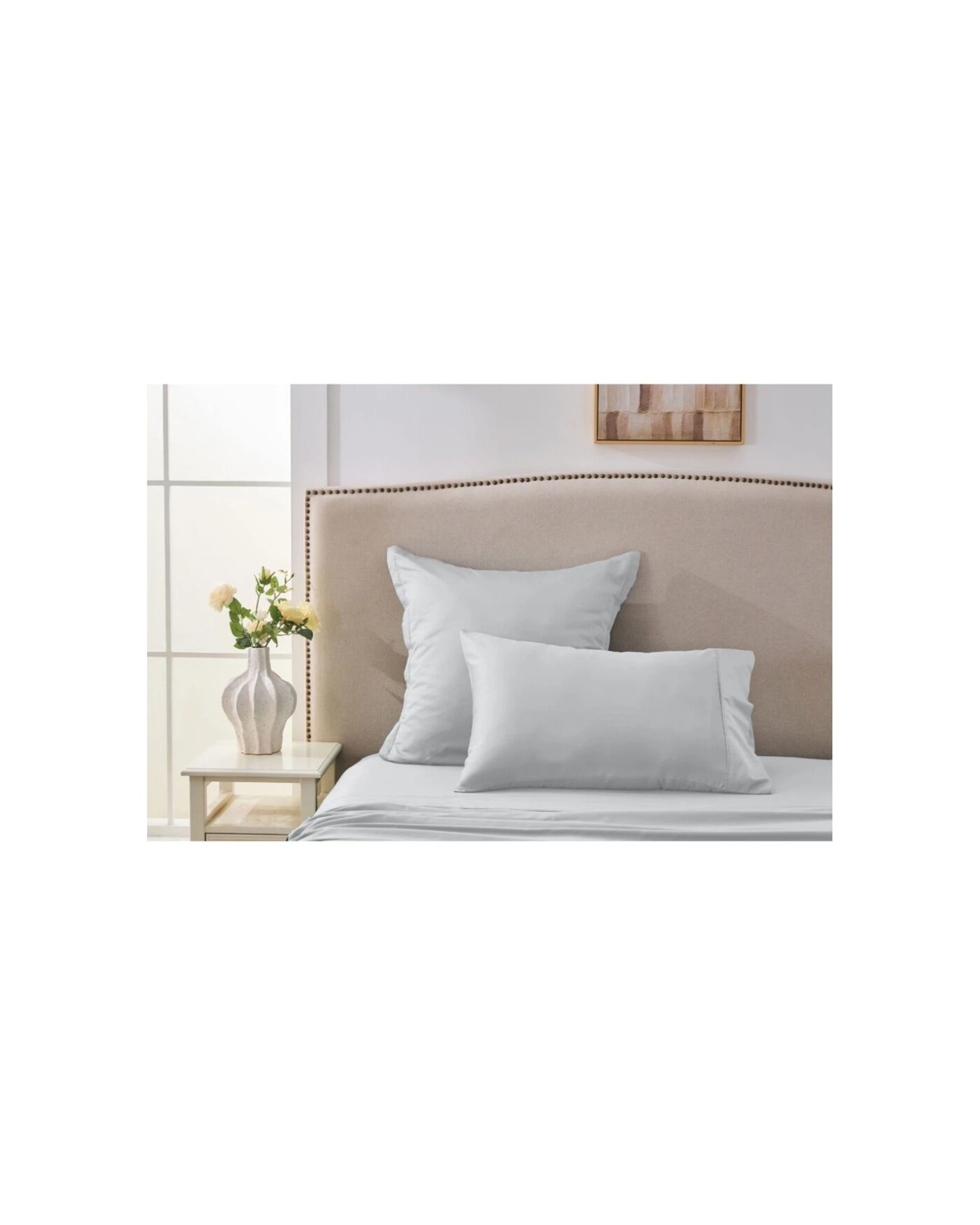 2 Grosvenor House Egyptian Cotton Tailored European Pillowcase 4PK 500TC - Silver, 2 of 2
